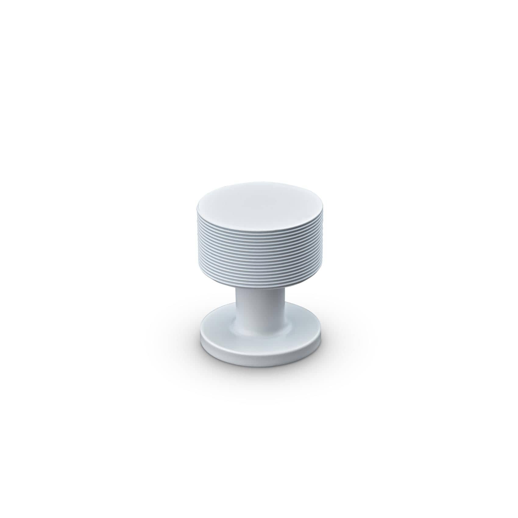 Sassari Stripe | Knop i Mat Hvid Ø 25 mm x D 30 mm Theofils FINICC