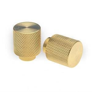 SSB | Knop i Børstet Messing uden Lak Ø 20 mm x D 25 mm I-REFINE IR-250090 FINICC