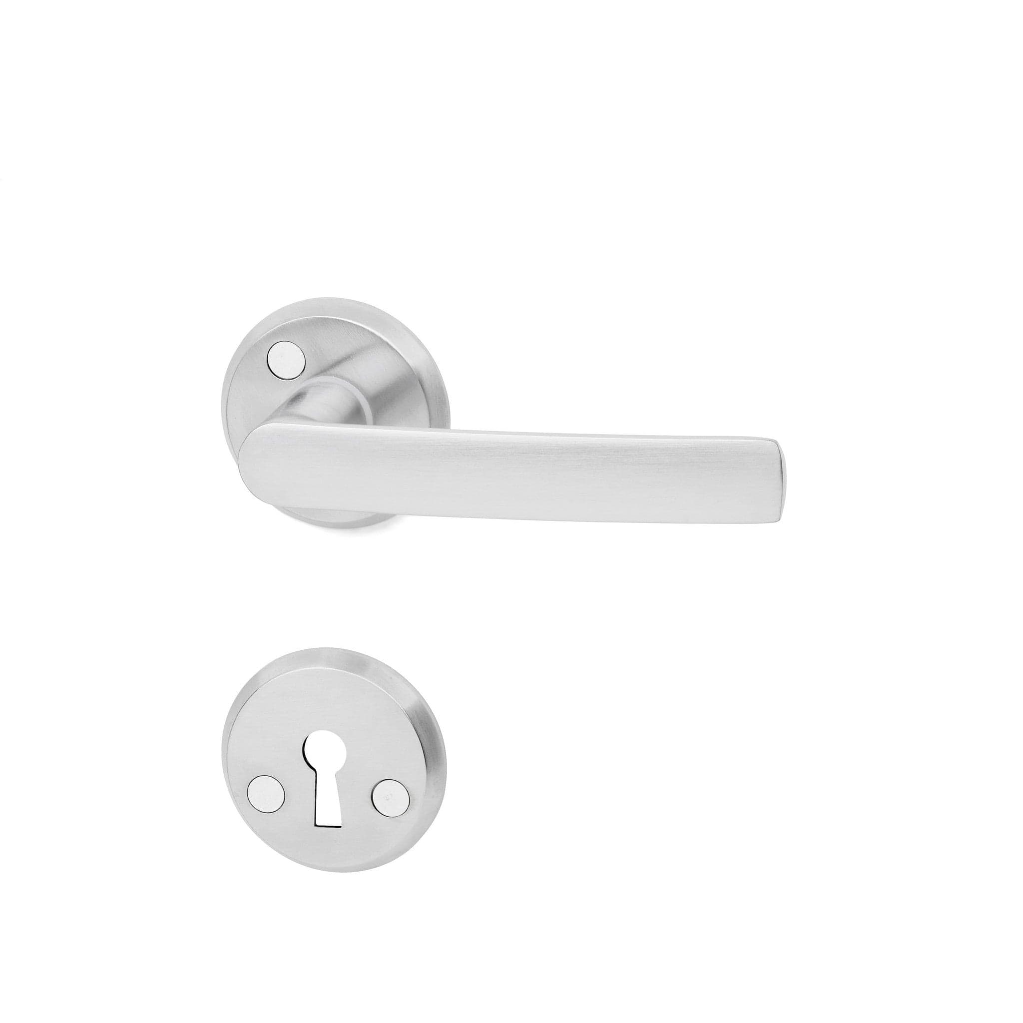 Torino | Dørhåndtag i Børstet Krom inkl nøgleskilte L 110 mm (C/C 30 mm) Habo HB-17601 FINICC