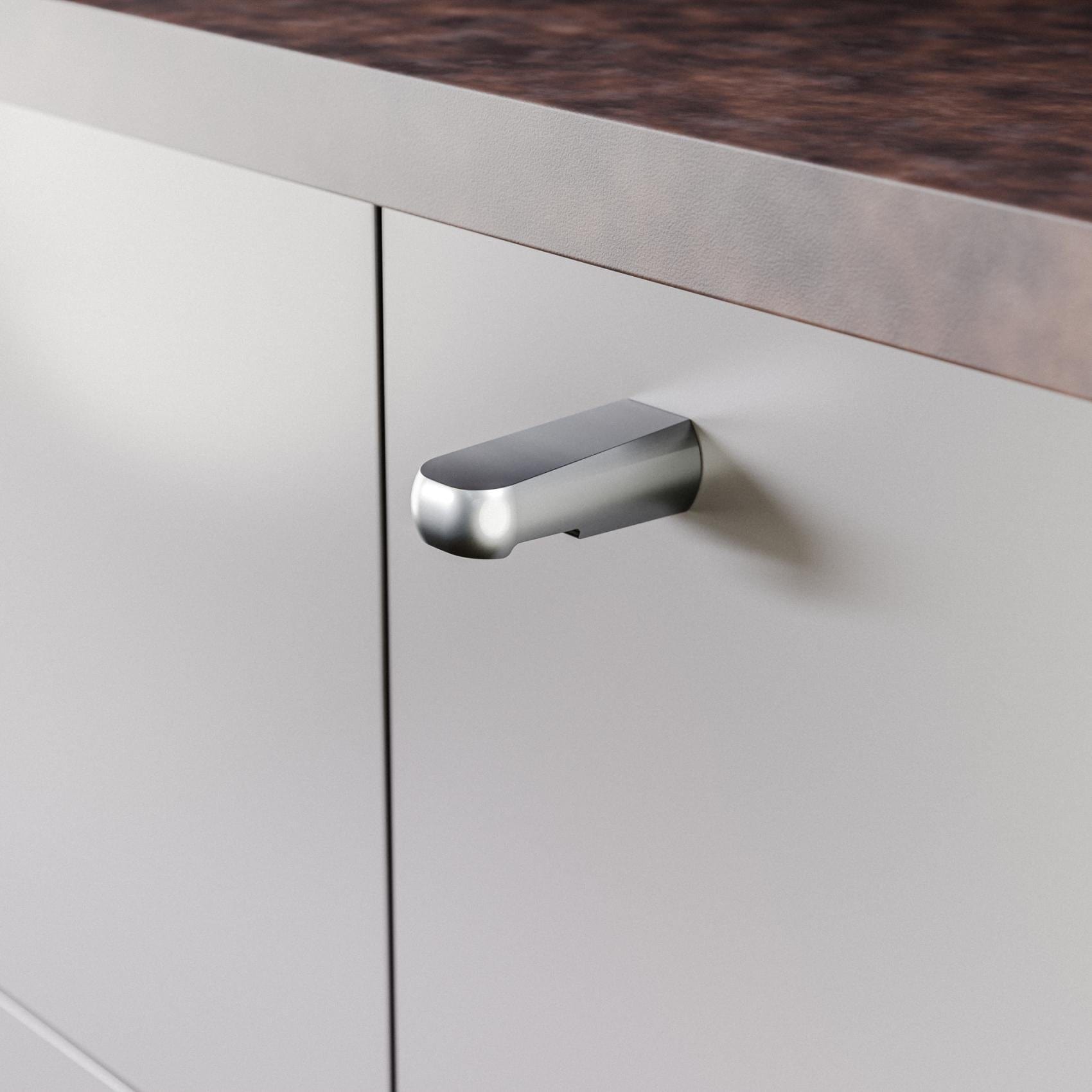 Visby | Knop i Rustfrit Stål Finish L 18 mm x D 40 mm Twentytwo FINICC