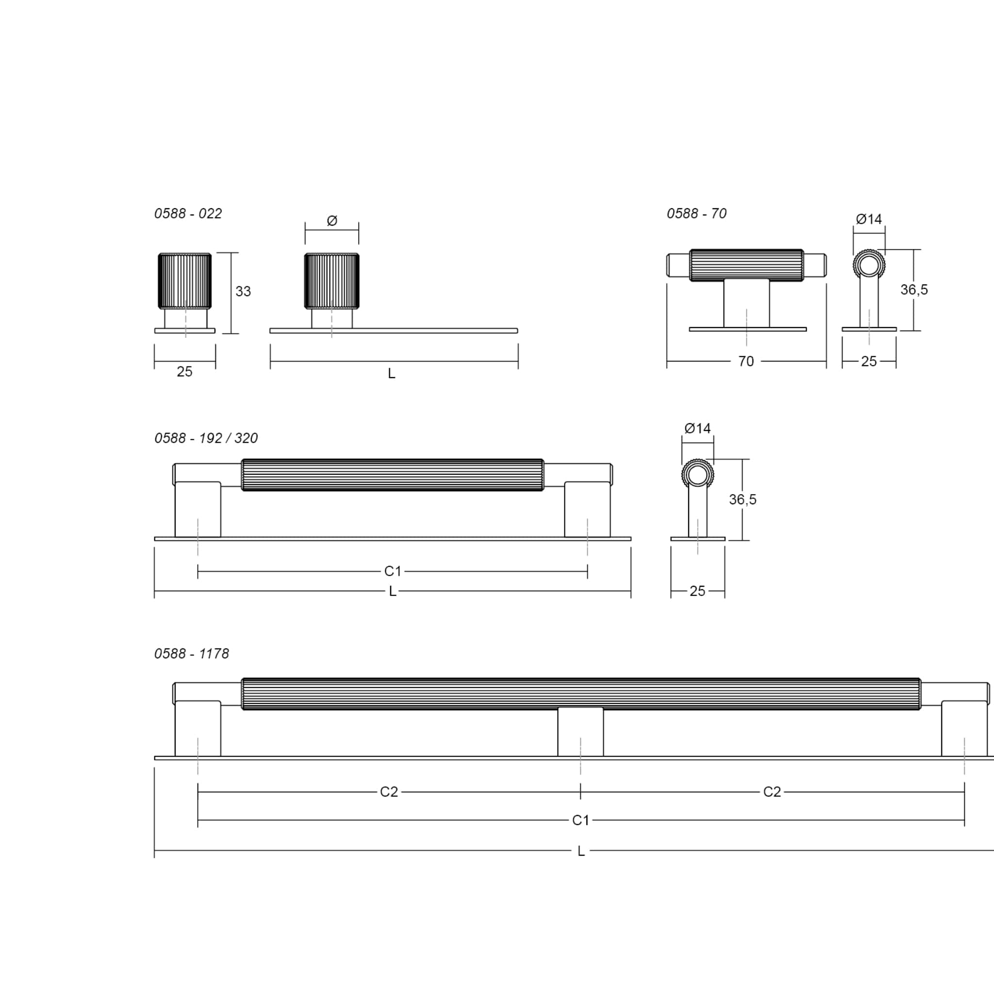 Arpa T Plate | Greb/Knop i Antik Messing L 70 mm x D 37 mm Viefe VF-0588070L623 FINICC