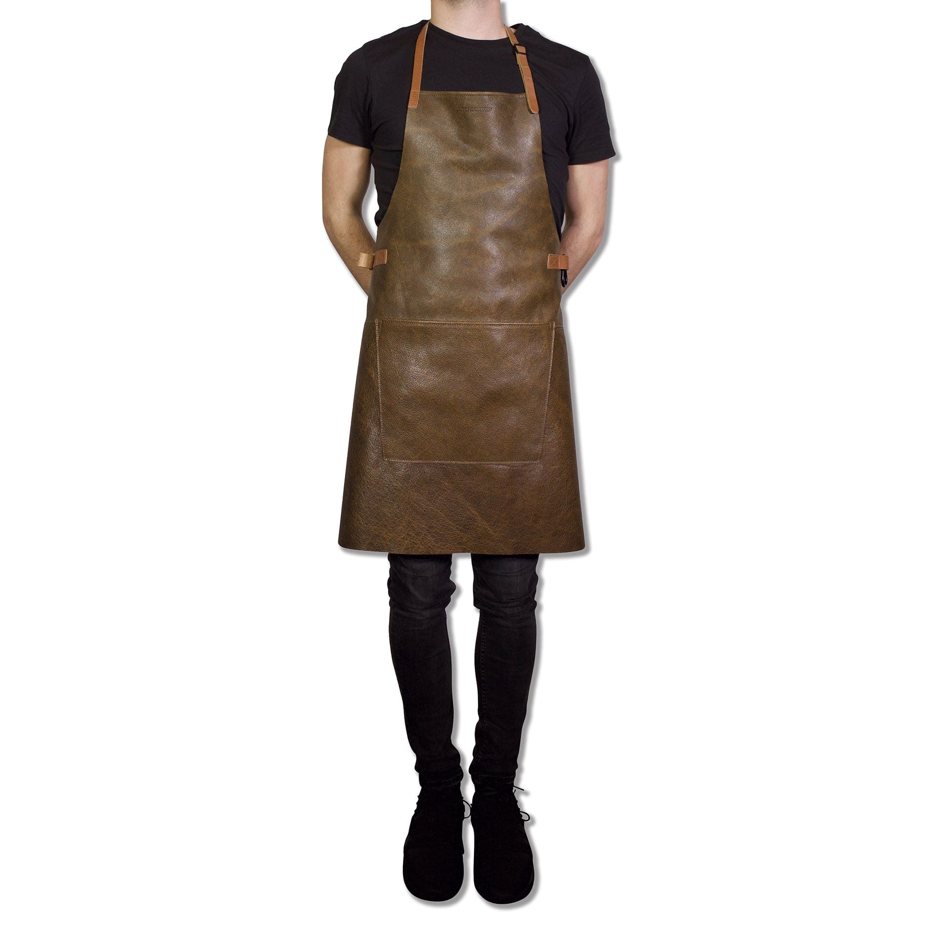 BBQ | Forklæde i Vintage Brown Full Grain læder Dutchdeluxes DD-AA-BS-VB FINICC