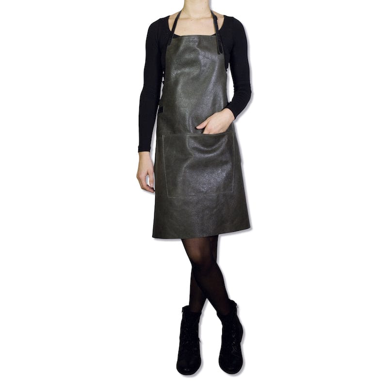 BBQ | Forklæde i Vintage Grey Full Grain læder Dutchdeluxes DD-AA-BS-VG FINICC