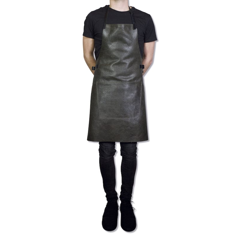 BBQ | Forklæde i Vintage Grey Full Grain læder Dutchdeluxes DD-AA-BS-VG FINICC