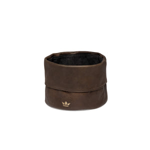 Brødkurv i Vintage Brown Full Grain læder