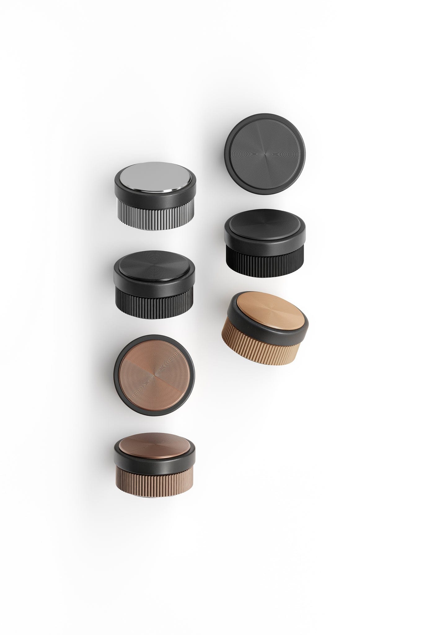 Brooklyn Floor | Dørstopper i Blank Nikkel Ø 62 mm x H 33 mm Viefe VF-8021059L05 FINICC