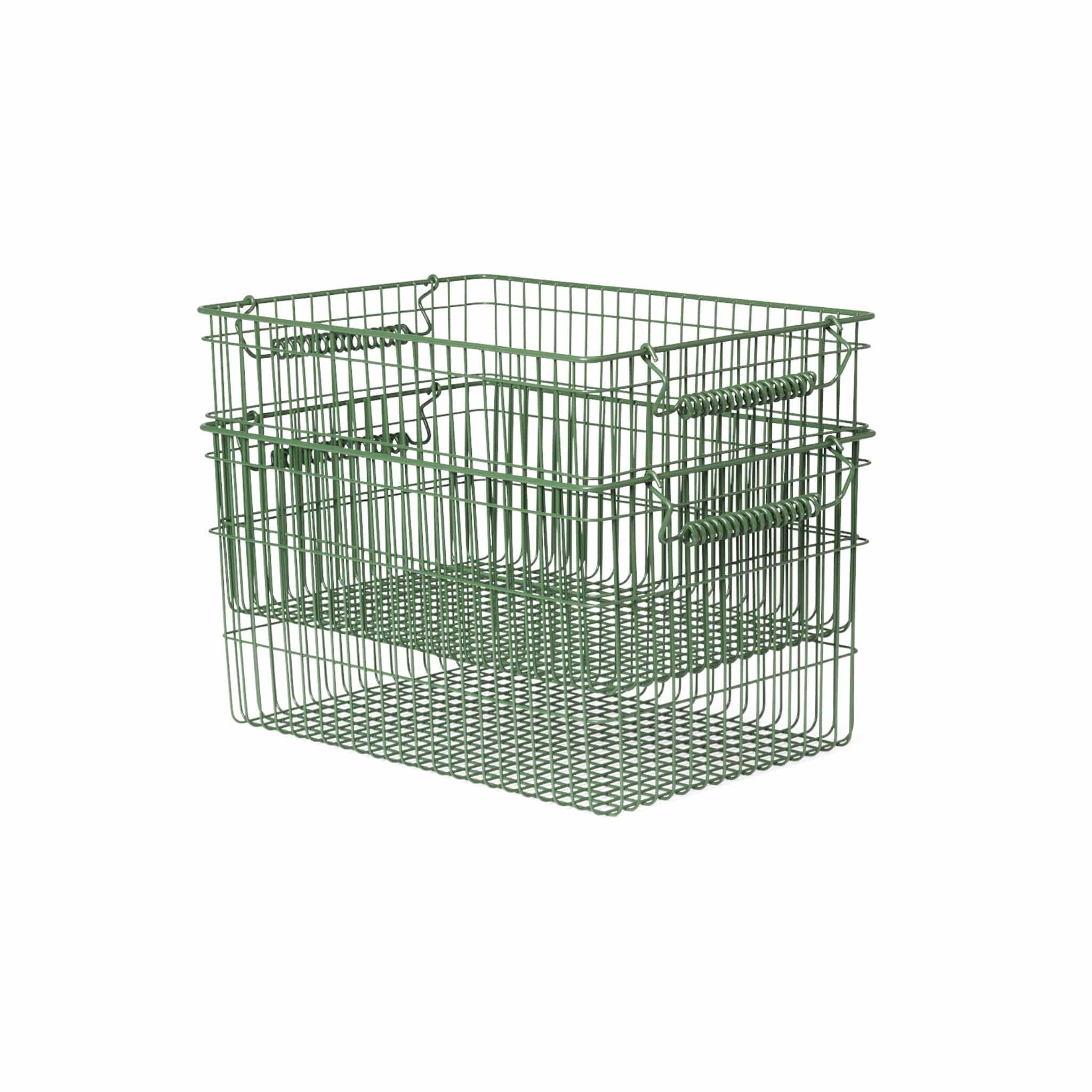 Cala Stackable - Set of 2 | Kurv i Verdant Green L 20,2 mm x B 36,2 mm Ferm Living FL-1104269880 FINICC
