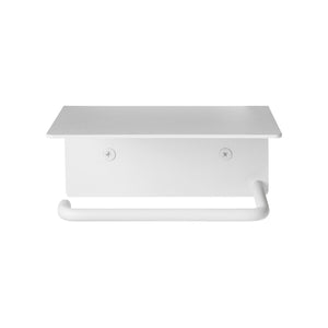 Dora Toilet Paper Holder w/ Shelf - White