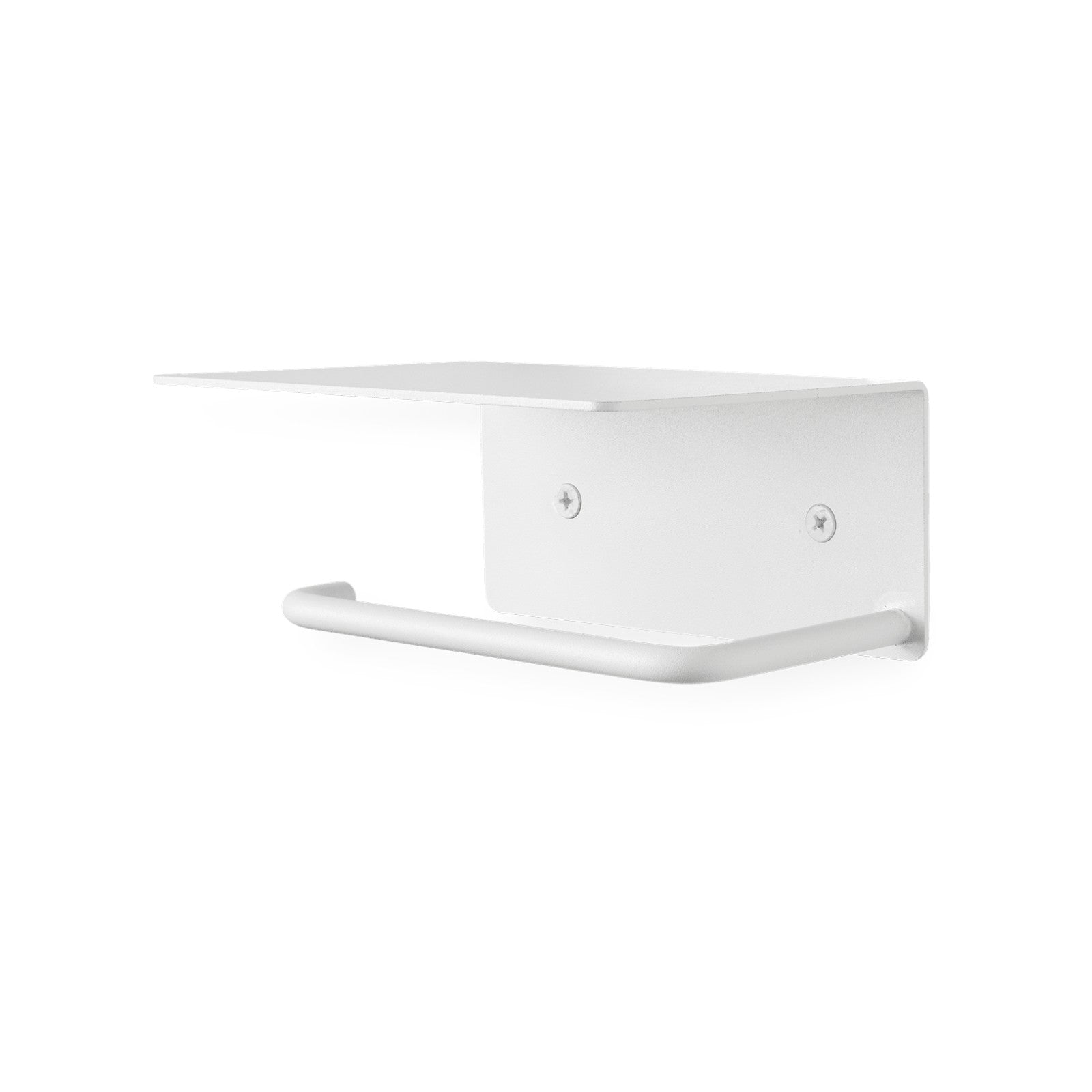 Dora Toilet Paper Holder w/ Shelf - White ferm LIVING 1104269855 FINICC