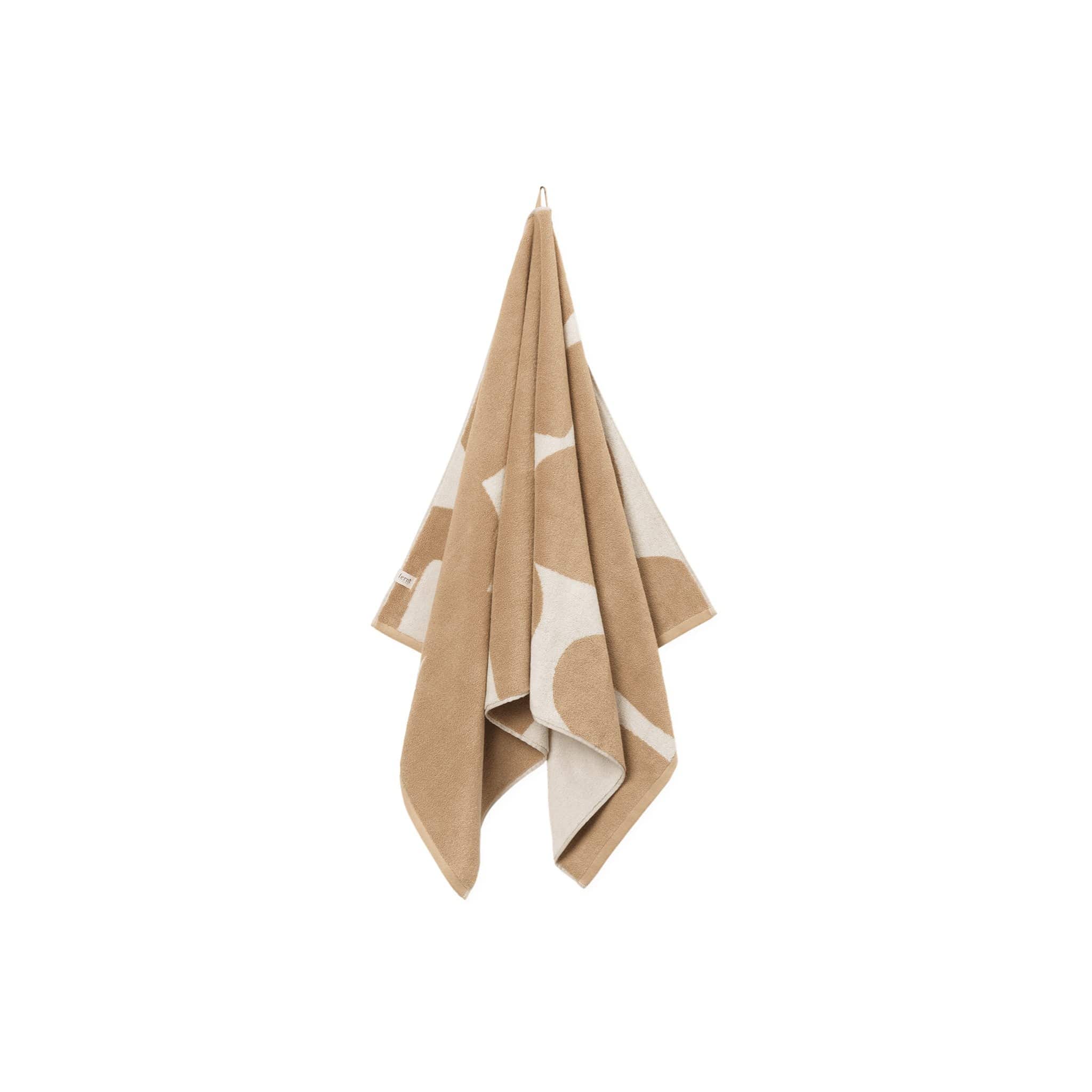 Ebb | Håndklæde i Sand/Off-white L 140 mm x B 70 mm Ferm Living FL-1104269056 FINICC