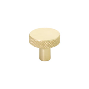 Flat | Knop i Børstet Messing Finish