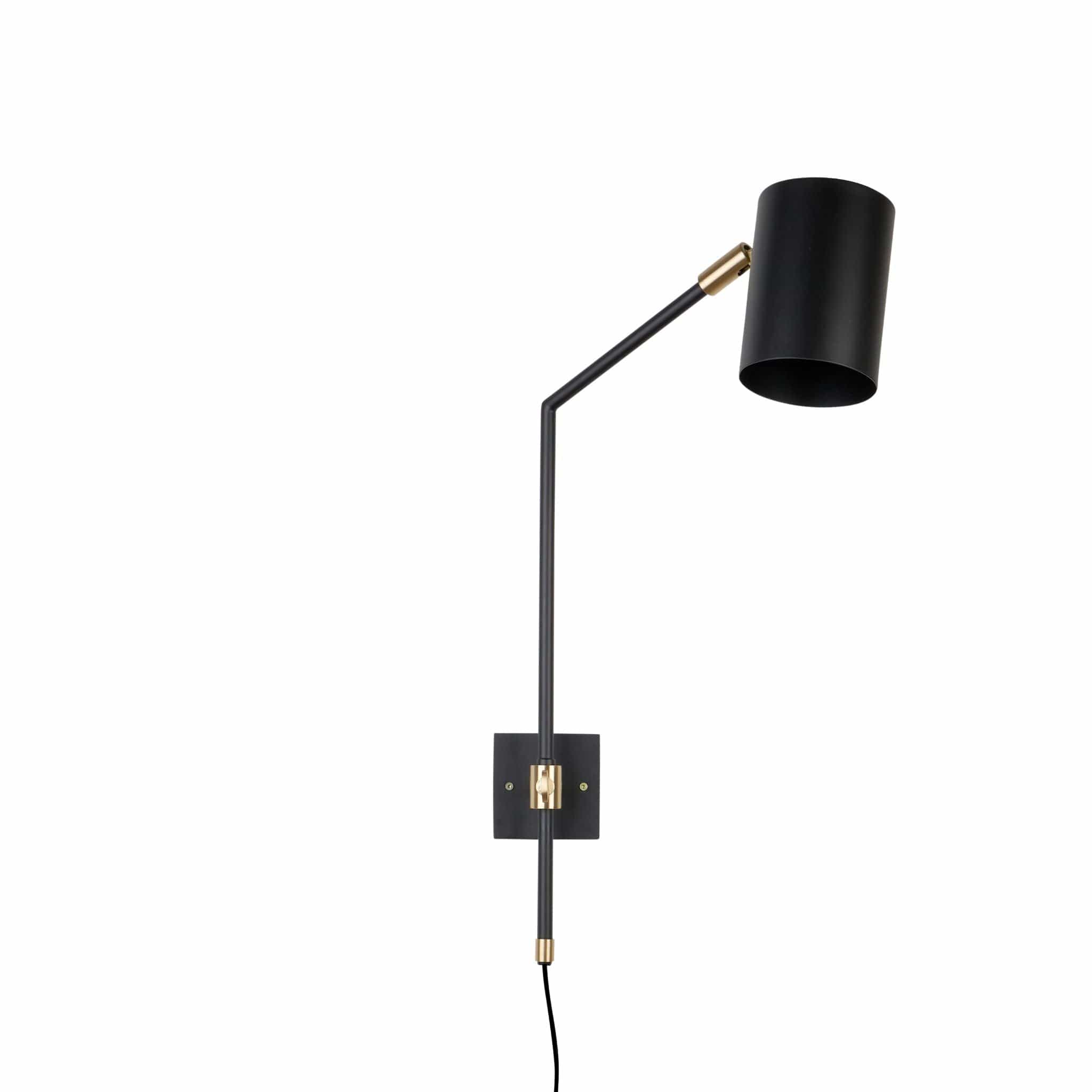 Hali | Væglampe i Mat Sort Ø 10 cm x D 32 cm H. Skjalm P. FINICC