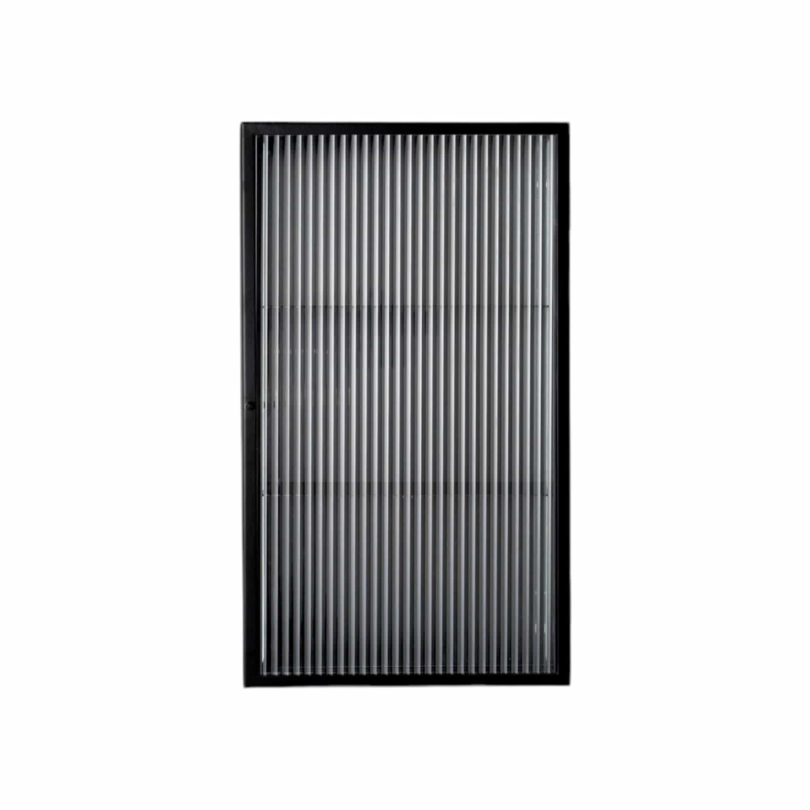 Haze Wall Cabinet - Reeded Glass - Black ferm LIVING FL-1104263173 FINICC