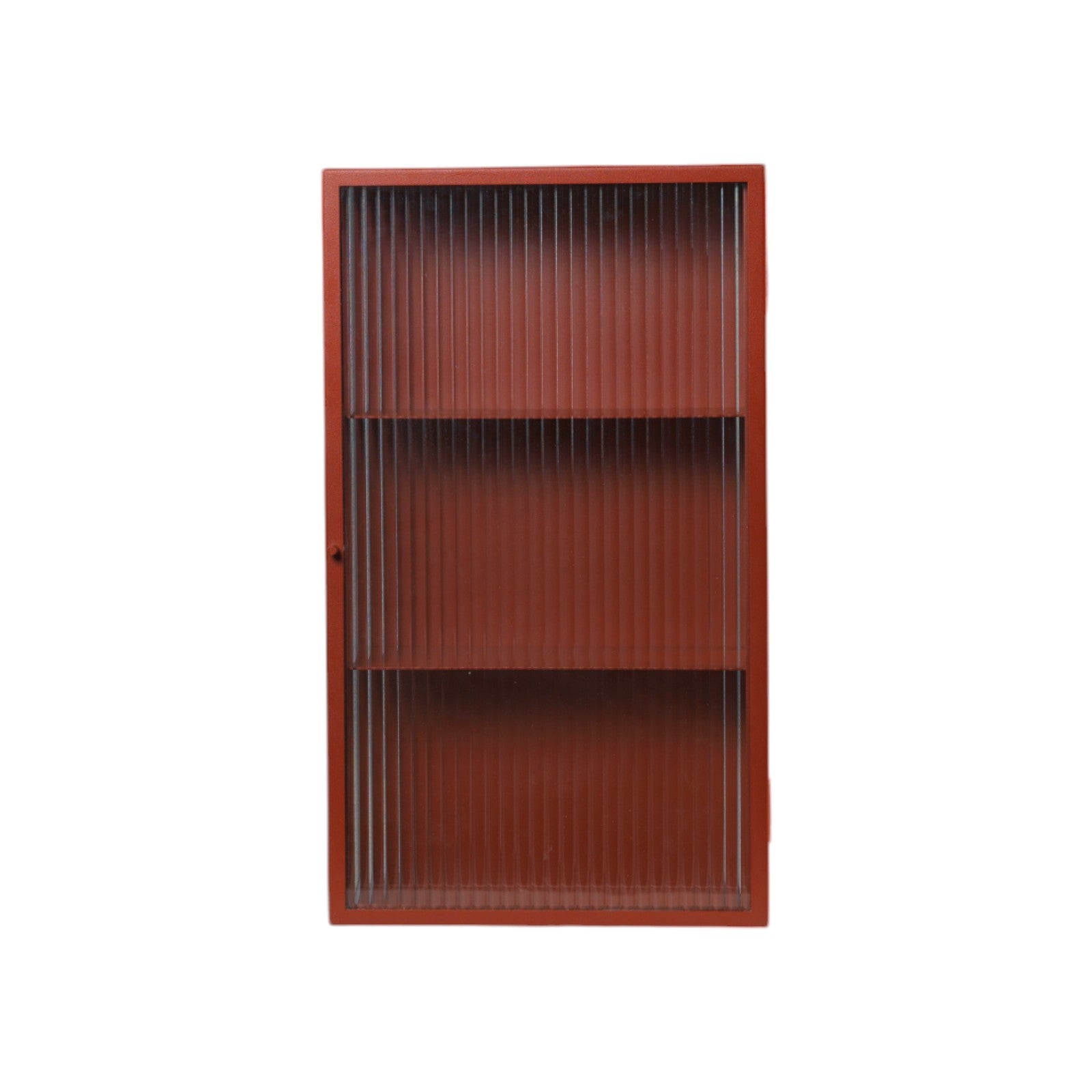 Haze Wall Cabinet - Reeded Glass - Oxide Red ferm LIVING FL-1104267632 FINICC