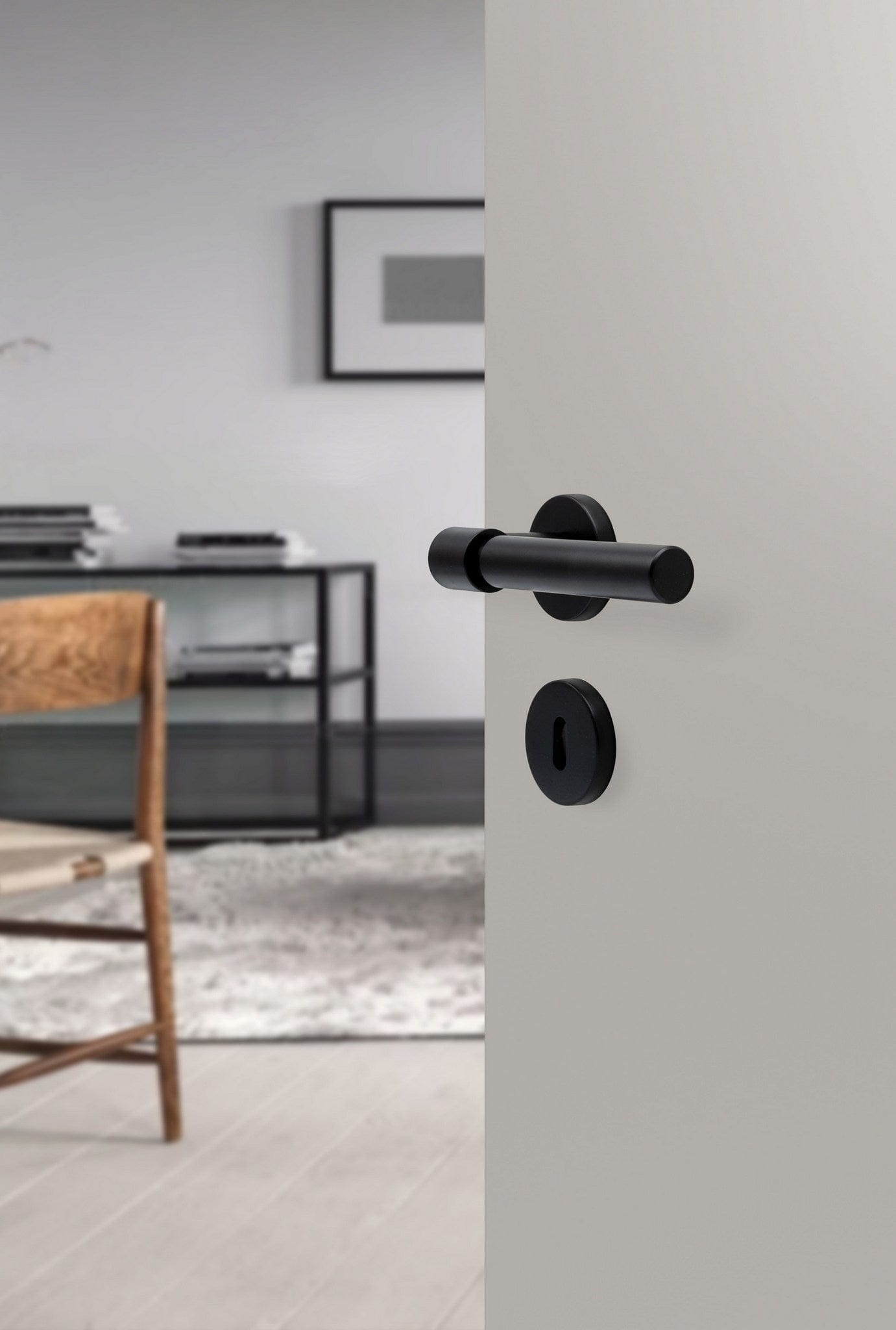 Helix Plain | Dørhåndtag i Mat Sort L 150 mm (C/C 30 mm) Beslag Design 752015-41 FINICC