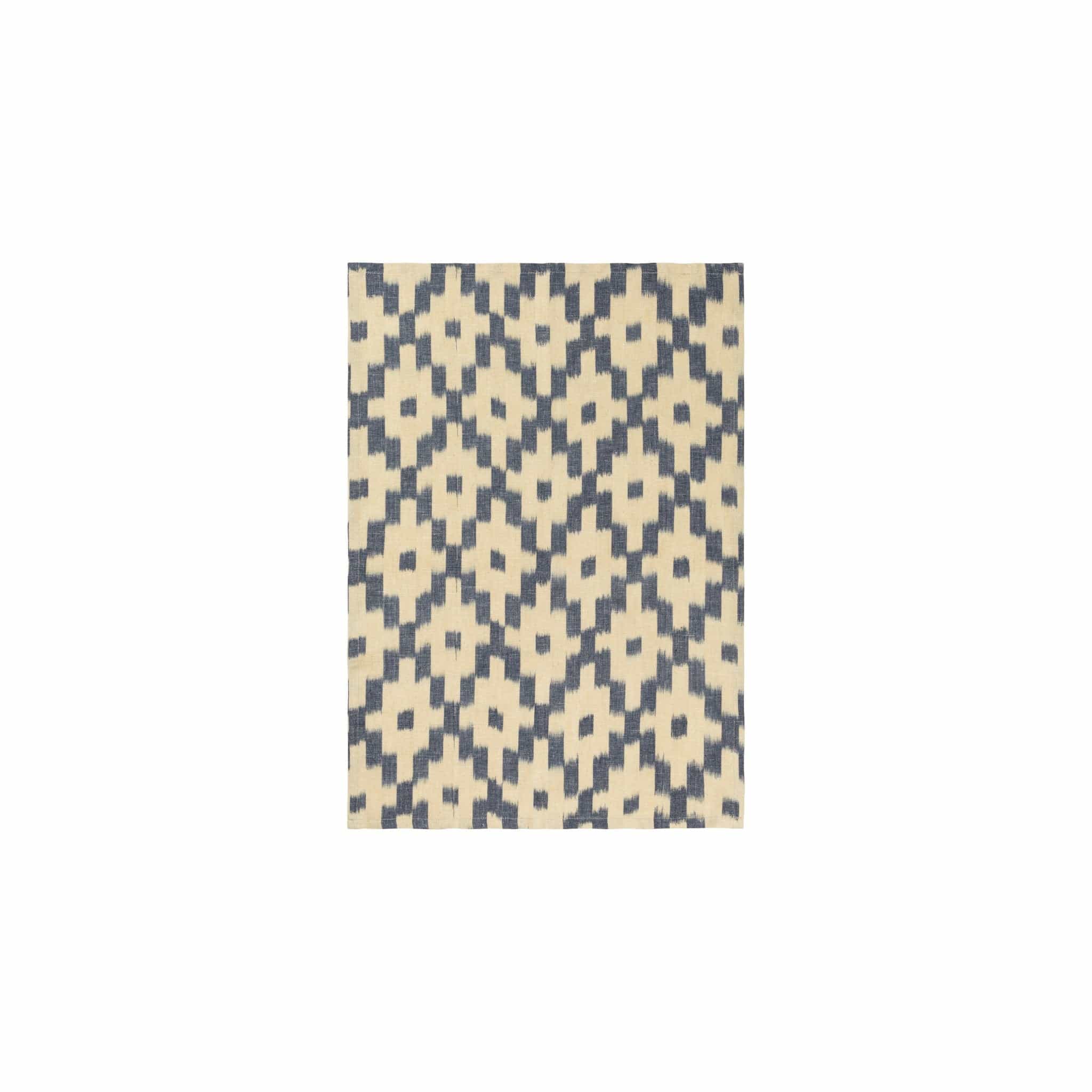 Ikat | Viskestykke i Ink Blue/Off-white L 70 mm x B 50 mm Ferm Living FL-1104270944 FINICC