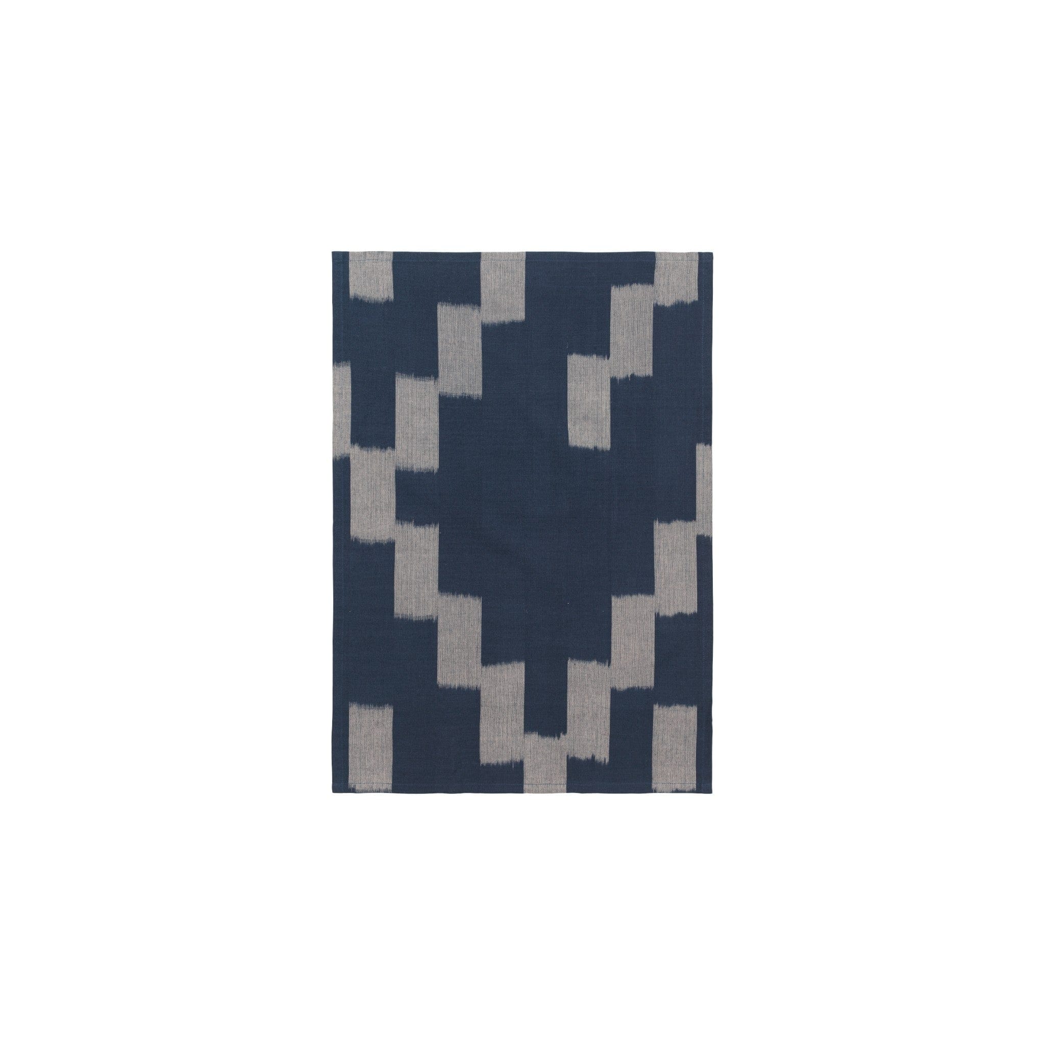 Ikat | Viskestykke i Ink Blue/Parchment L 70 mm x B 50 mm Ferm Living FL-1104270942 FINICC