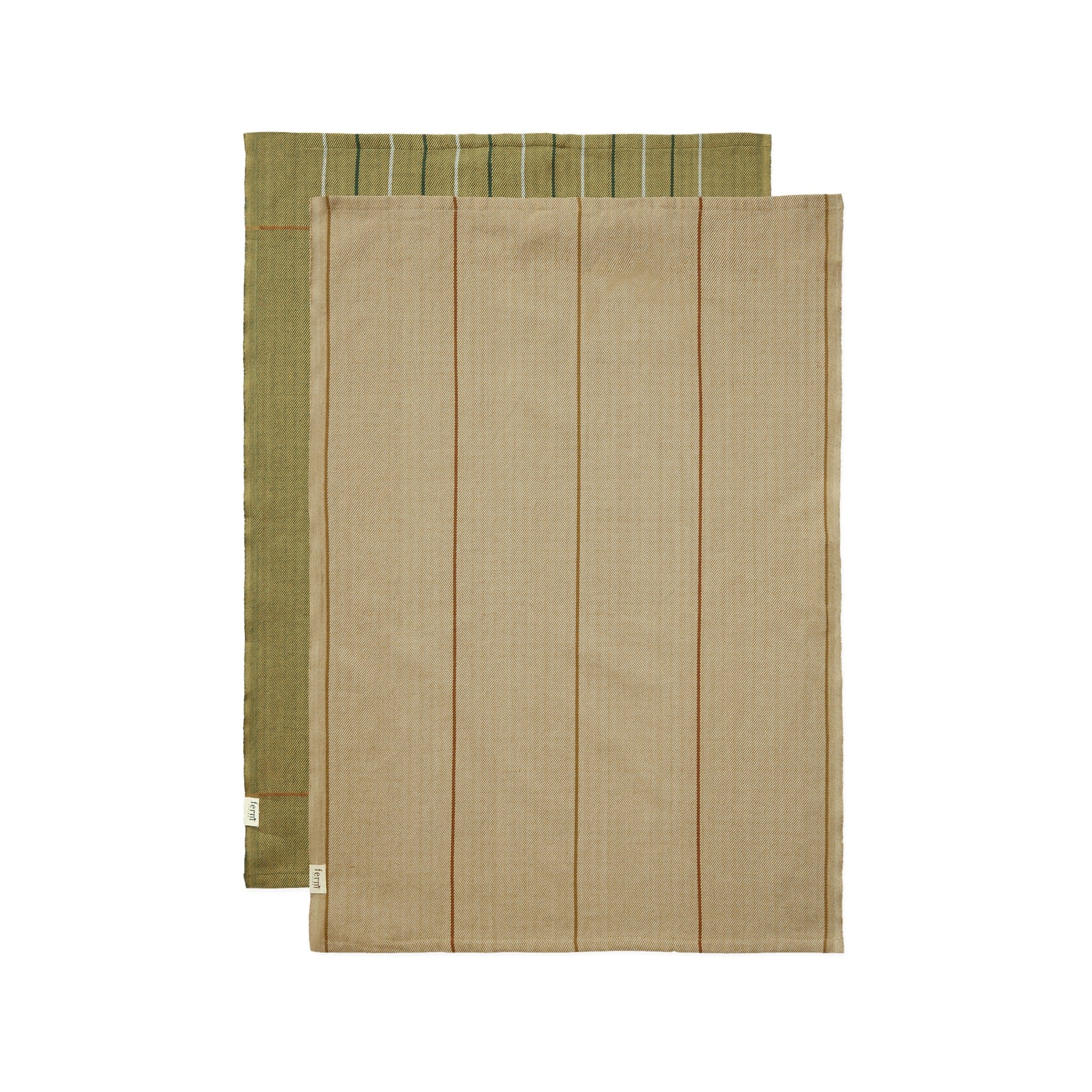 Ito - Set of 2 | Viskestykker i Seaweed/Flax L 70 mm x B 50 mm Ferm Living FL-1104270141 FINICC