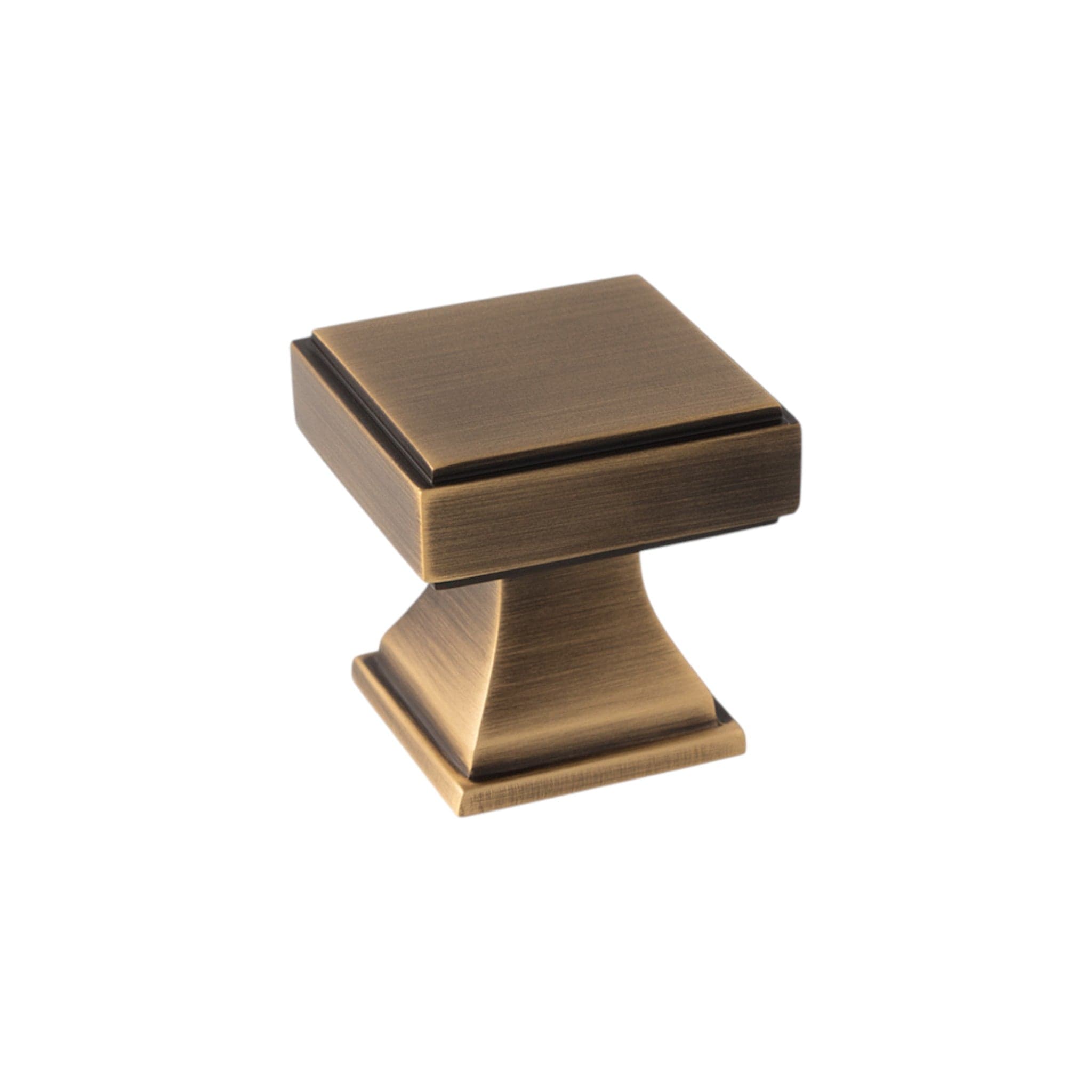 Jesper Square | Knop i Antik Messing Ø  x D 24 mm Alexander & Wilks AW806-30-AB FINICC