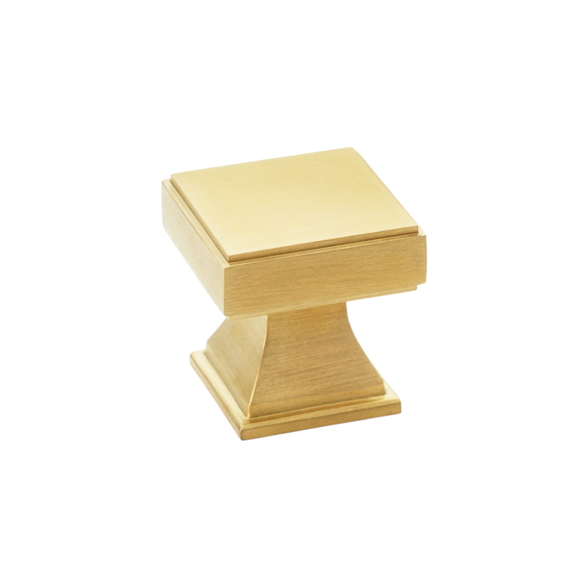 Jesper Square | Knop i Børstet Messing med Lak Ø  x D 24 mm Alexander & Wilks AW806-30-SBPVD FINICC