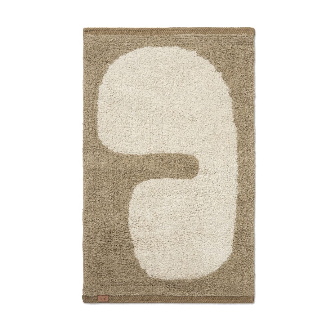 Lay Washable Mat - Dark Taupe/Off-white ferm LIVING FL-1104267772 FINICC