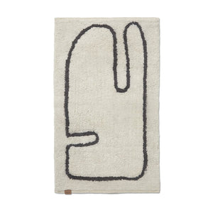Lay Washable Mat - Off-white/Coffee