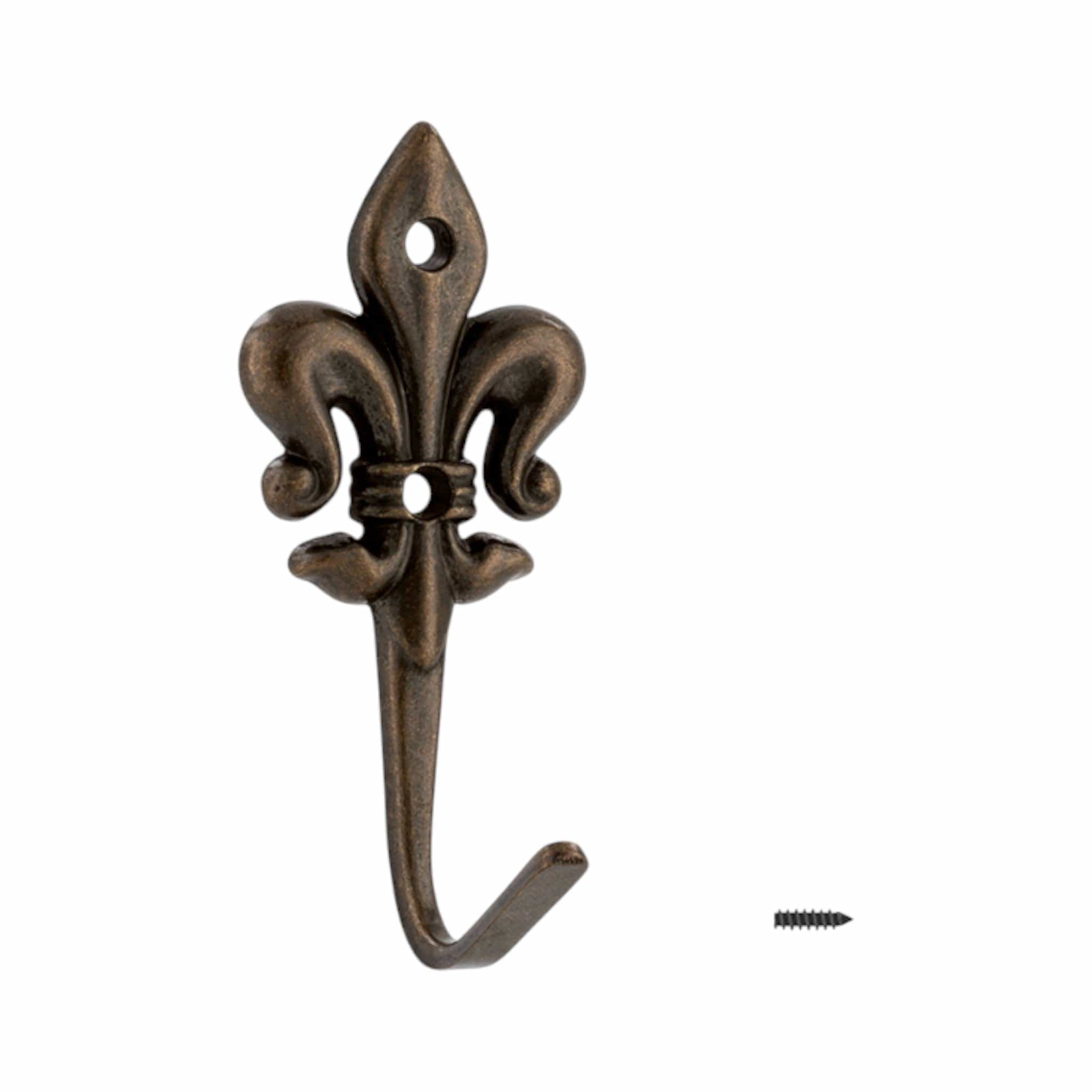 Lilje | Knage i Antik Messing H 36 mm x D 17 mm SIRO SR-579-35ZN10 FINICC