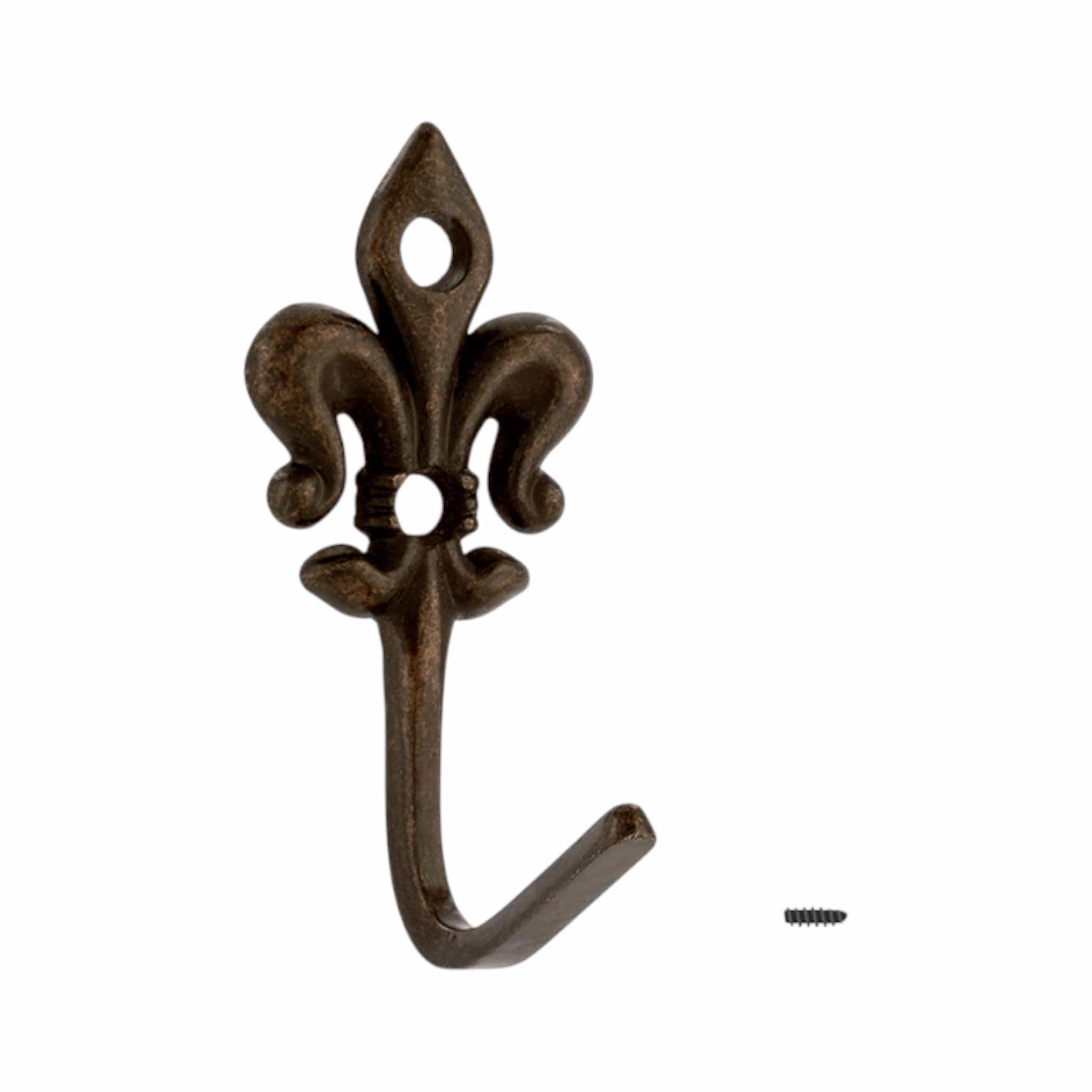Lilje | Knage i Antik Messing H 55 mm x D 28 mm SIRO SR-579-55ZN10 FINICC
