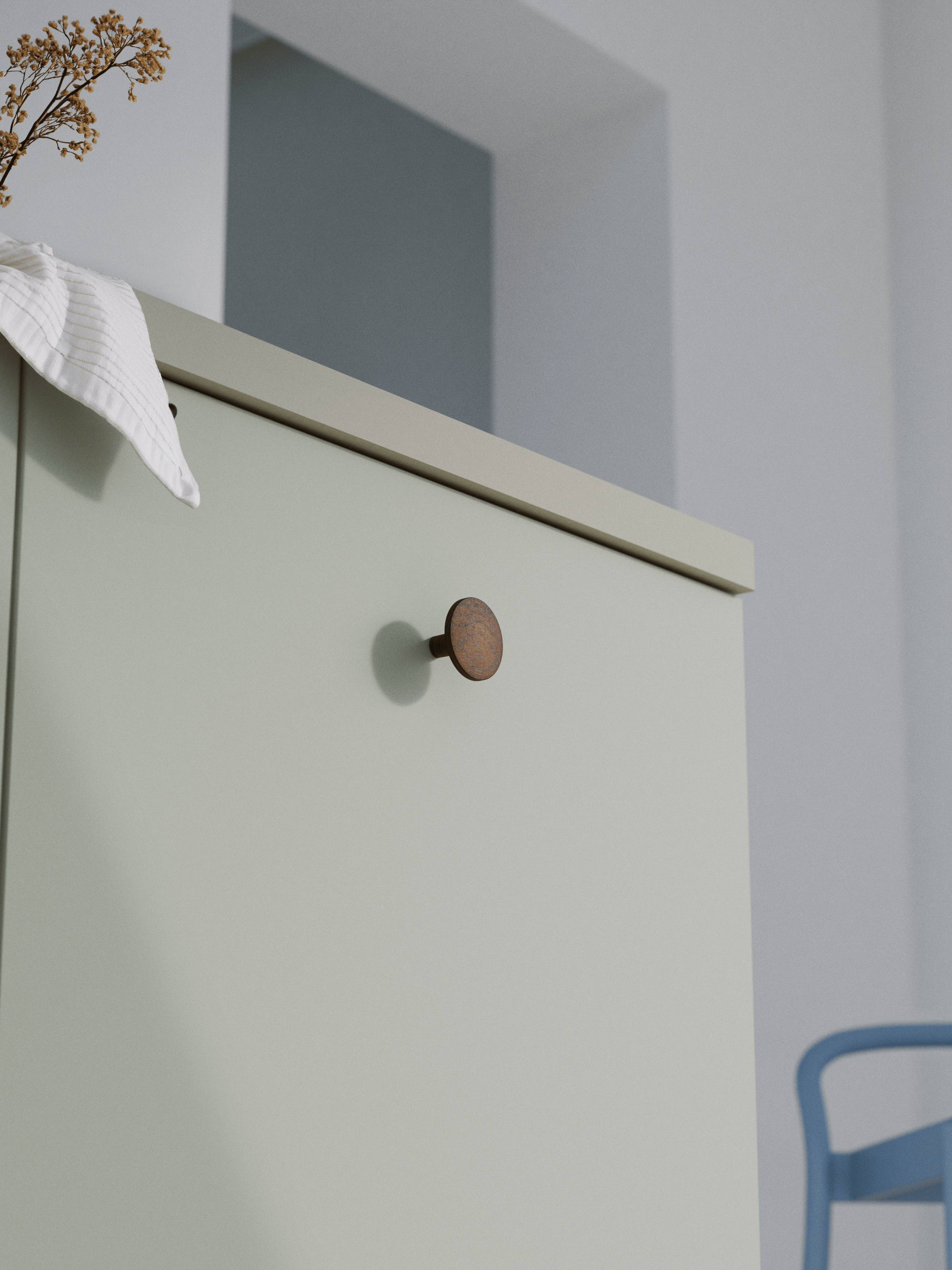 Lunar | Knop i Mørk Ask Ø 45 mm x D 32 mm METAKOR MK-24.3673.81 FINICC