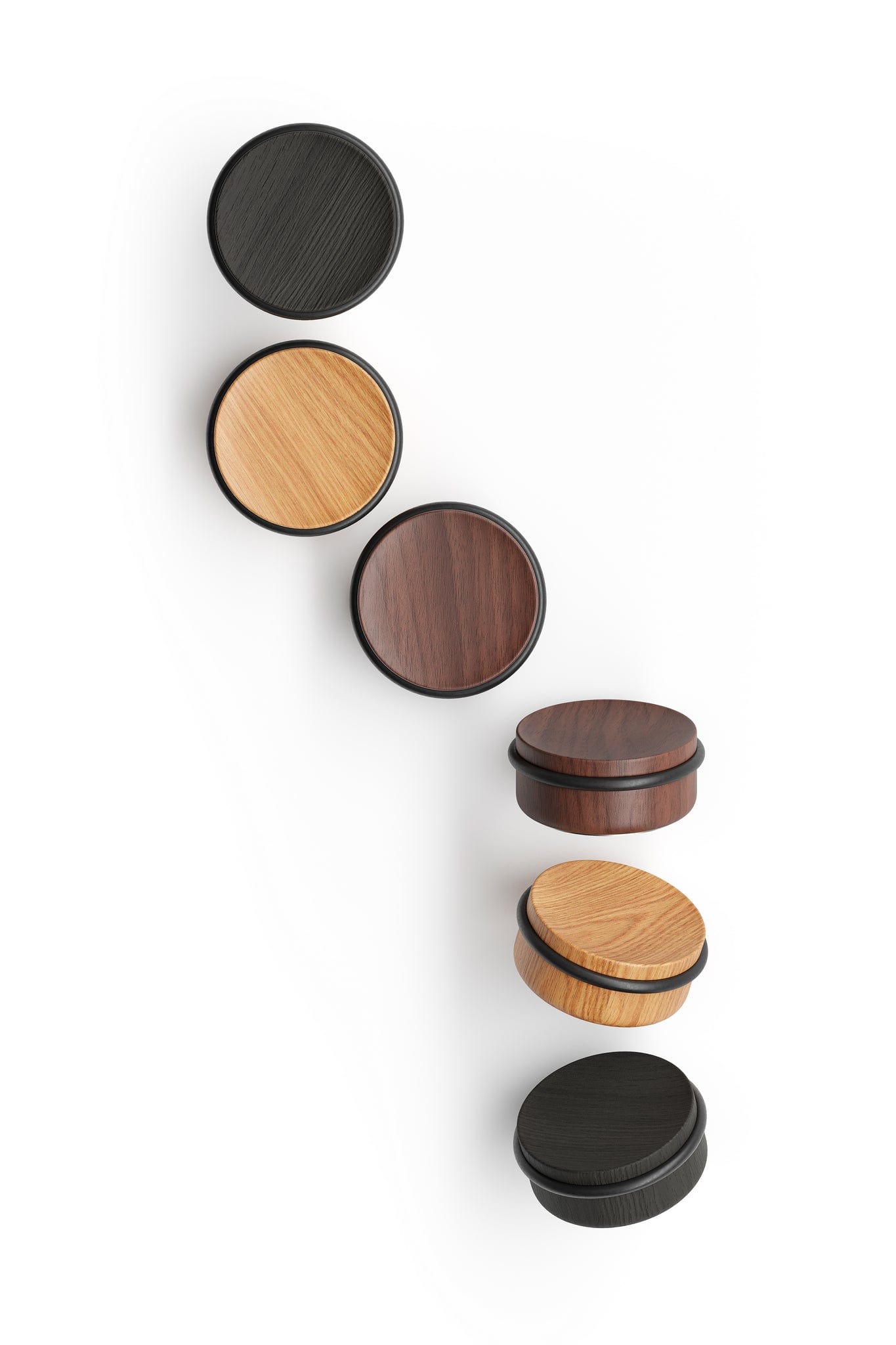 Luv Wood | Dørstopper i Lakeret Valnød Ø 71 mm x H 30 mm Viefe VF-8018065W17 FINICC