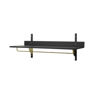 Sector Rack Shelf - Black Ash/Brass