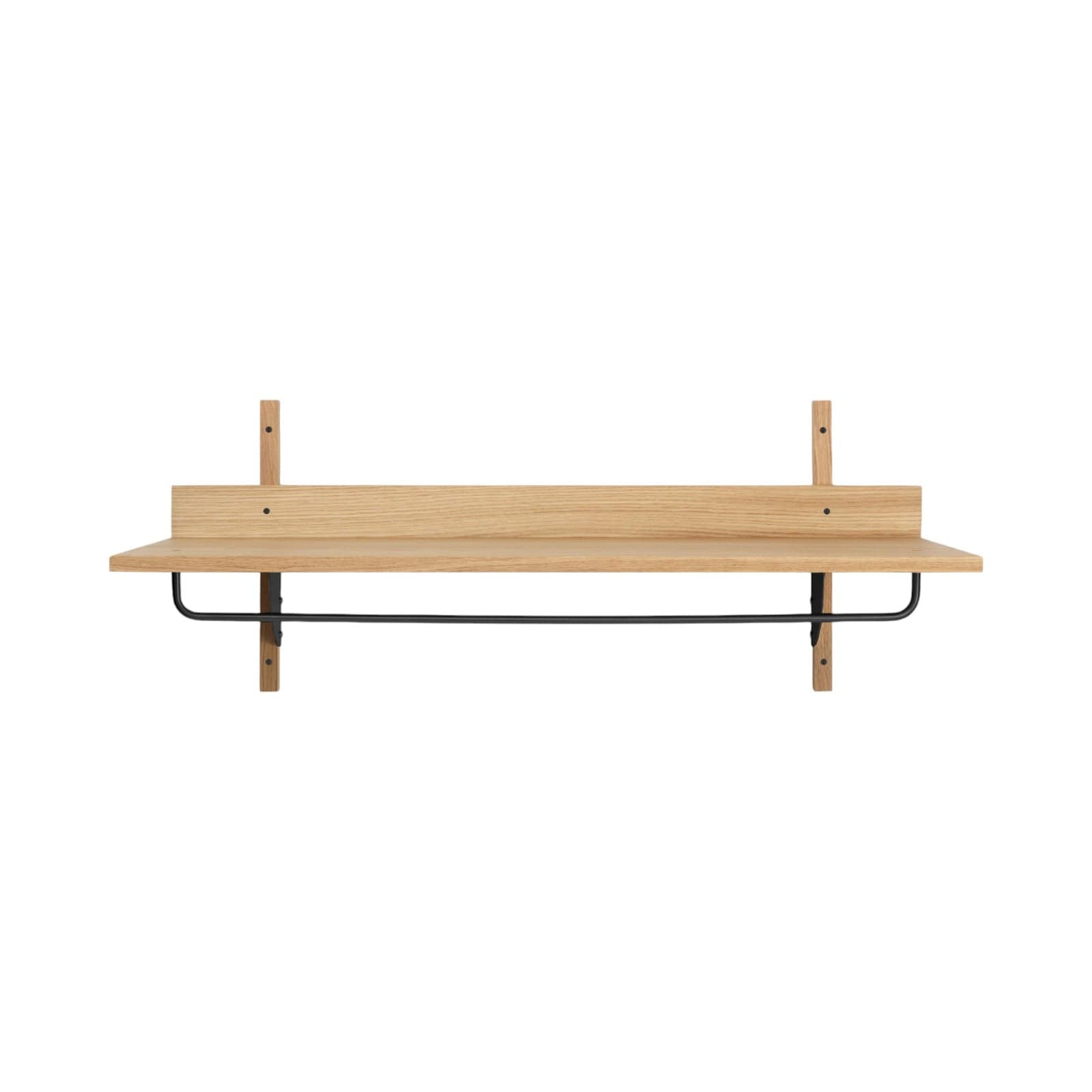 Sector Rack Shelf - Oak/Black Brass ferm LIVING FL-1104265322 FINICC