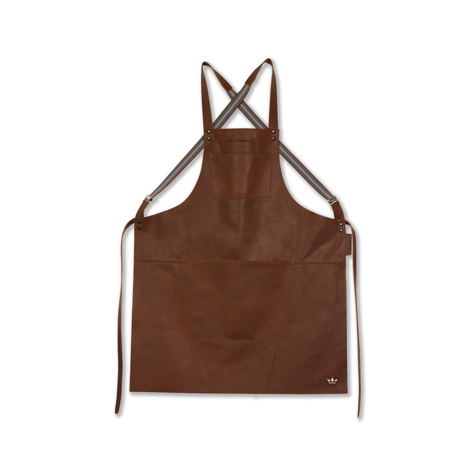 Suspender | Forklæde i Classic Brown Full Grain læder Dutchdeluxes DD-DDLP-SSL-CB FINICC