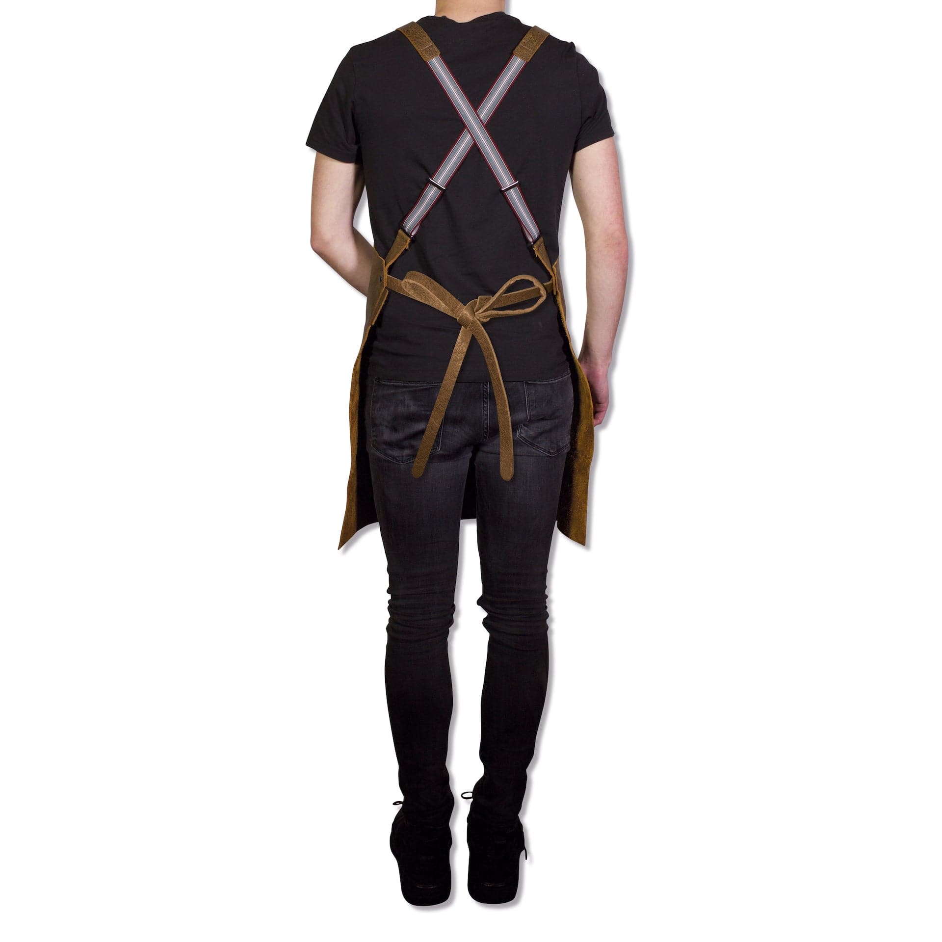 Suspender | Forklæde i Vintage Brown Full Grain læder Dutchdeluxes DD-DDLP-SSL-VB FINICC