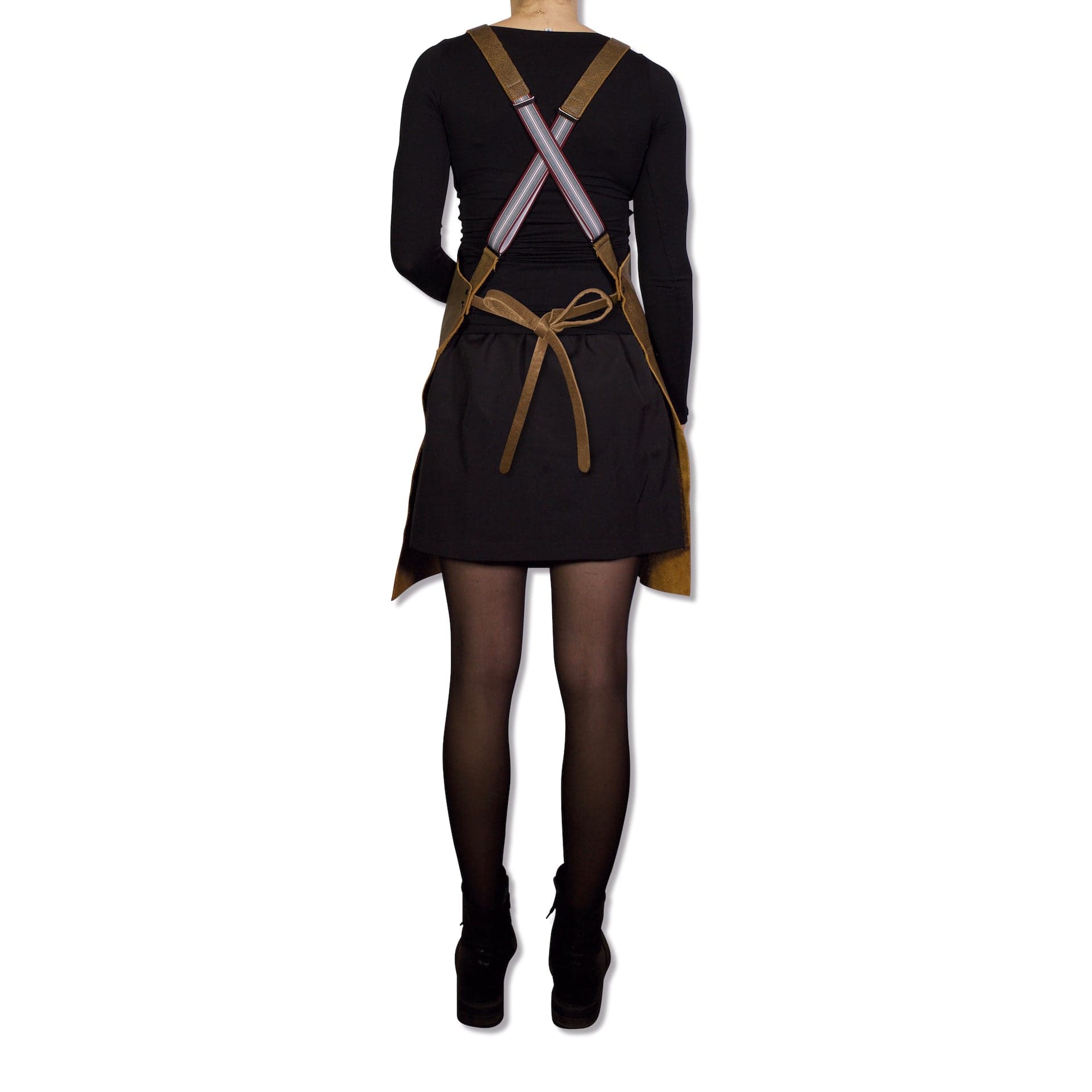 Suspender | Forklæde i Vintage Brown Full Grain læder Dutchdeluxes DD-DDLP-SSL-VB FINICC