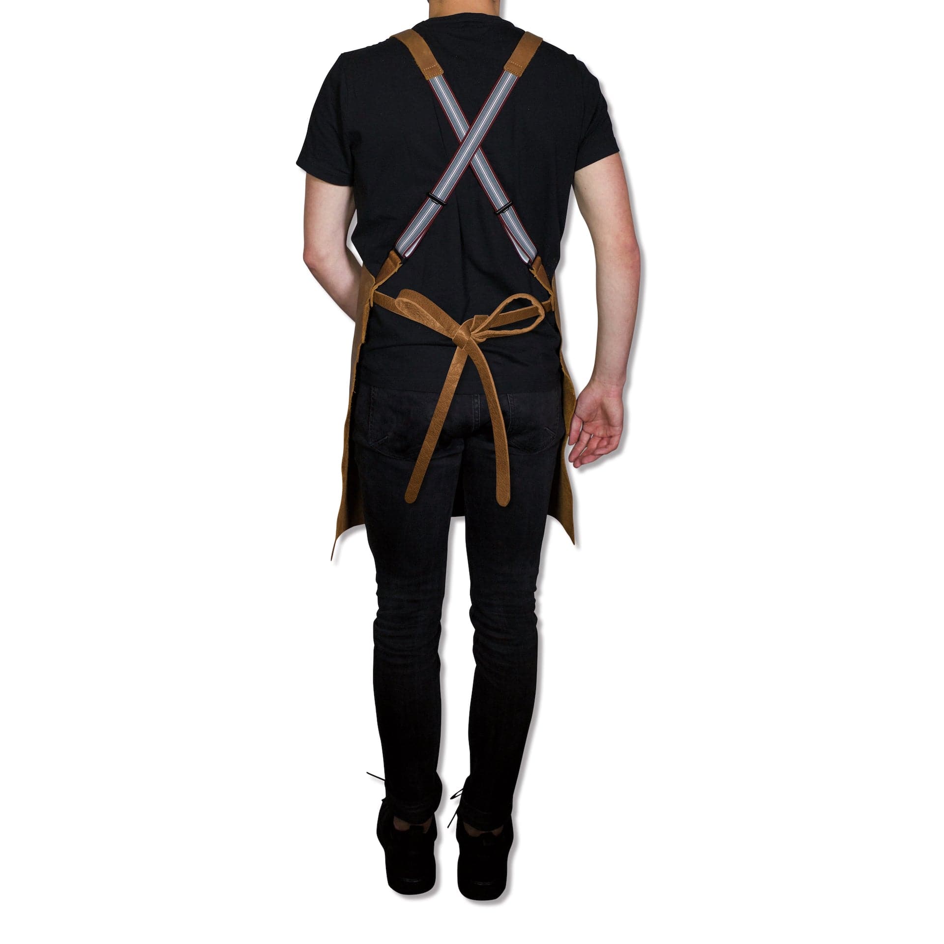 Suspender | Forklæde i Vintage Cognac Full Grain læder Dutchdeluxes DD-DDLP-SSL-VC FINICC