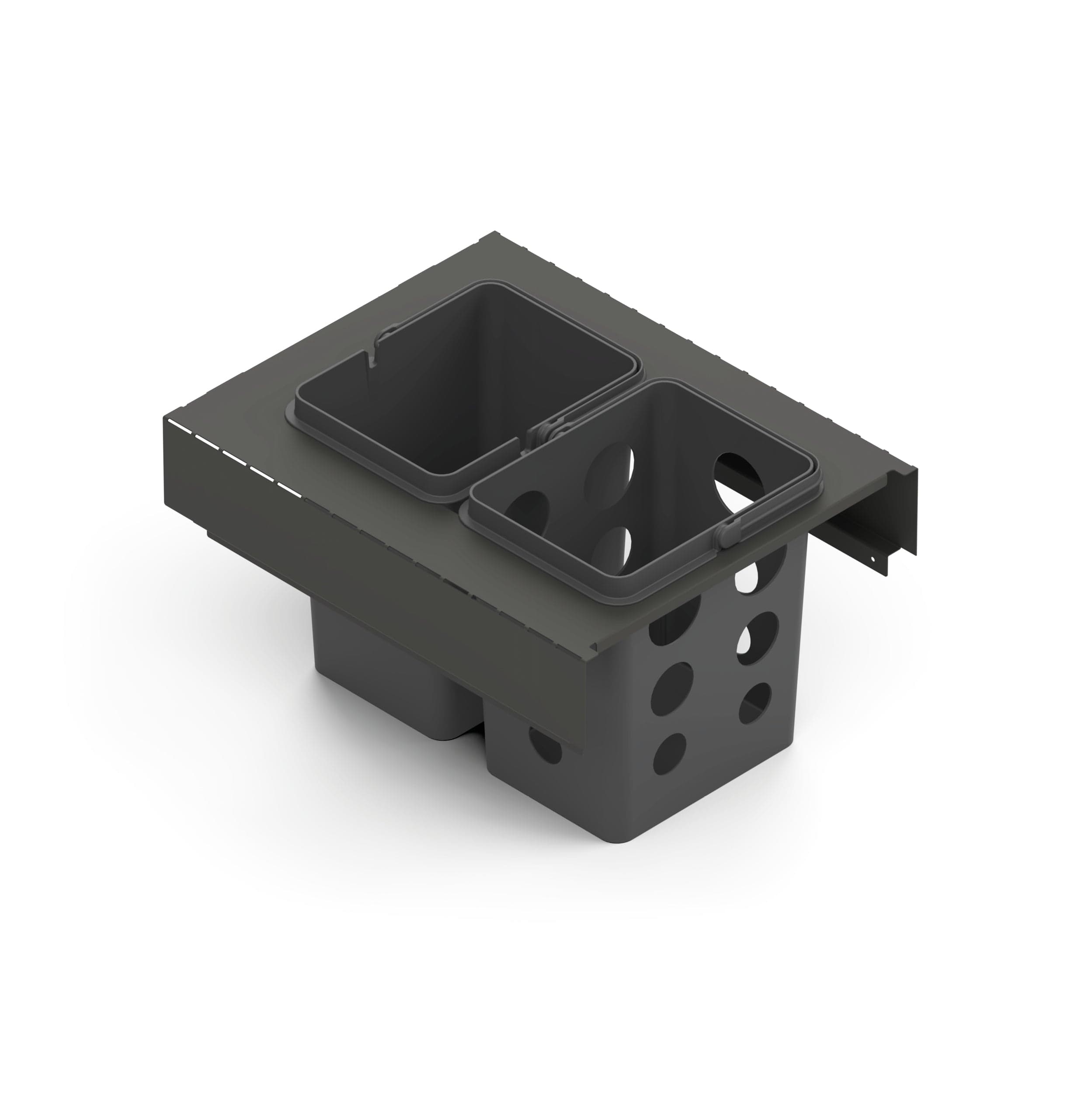 Toledo 40x45 | Affaldssystem til 40 cm skuffe inkl. 2x7 liters spande (systemdybde 45 cm) Theofils TF-630016 FINICC