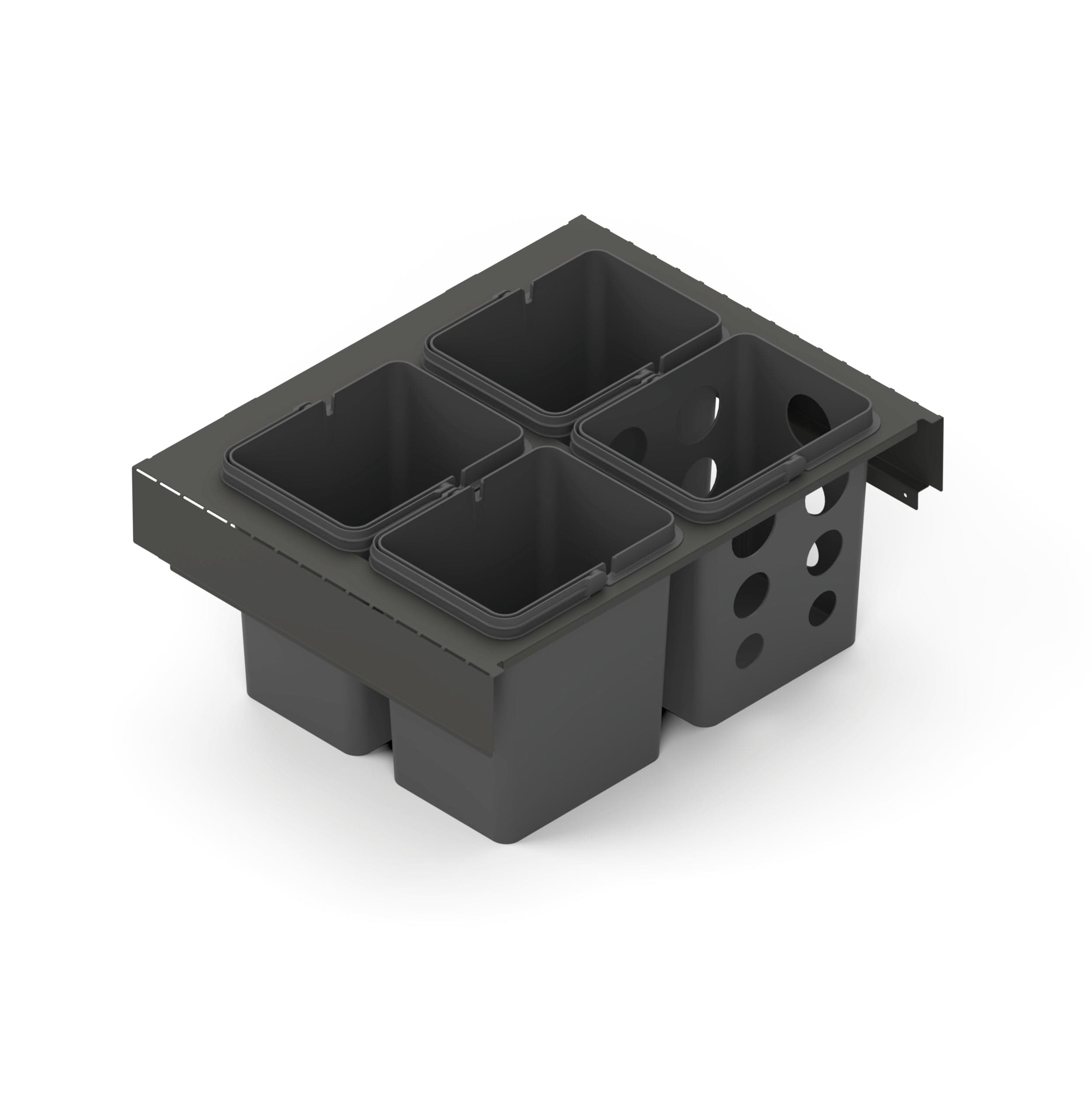 Toledo 60x45 | Affaldssystem til 60 cm skuffe inkl. 4x7 liters spande (systemdybde 45 cm) Theofils TF-630014 FINICC