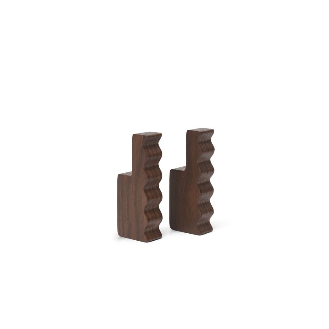 Unda Hooks - Set of 2 - Dark Brown ferm LIVING FL-1104268108 FINICC