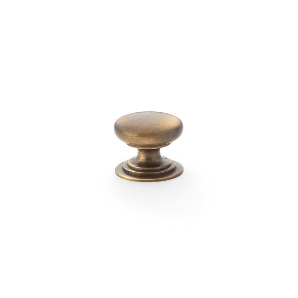 Waltz | Knop i Antik Messing Ø 25 mm x D 21,5 mm Alexander & Wilks AW825-25-AB FINICC