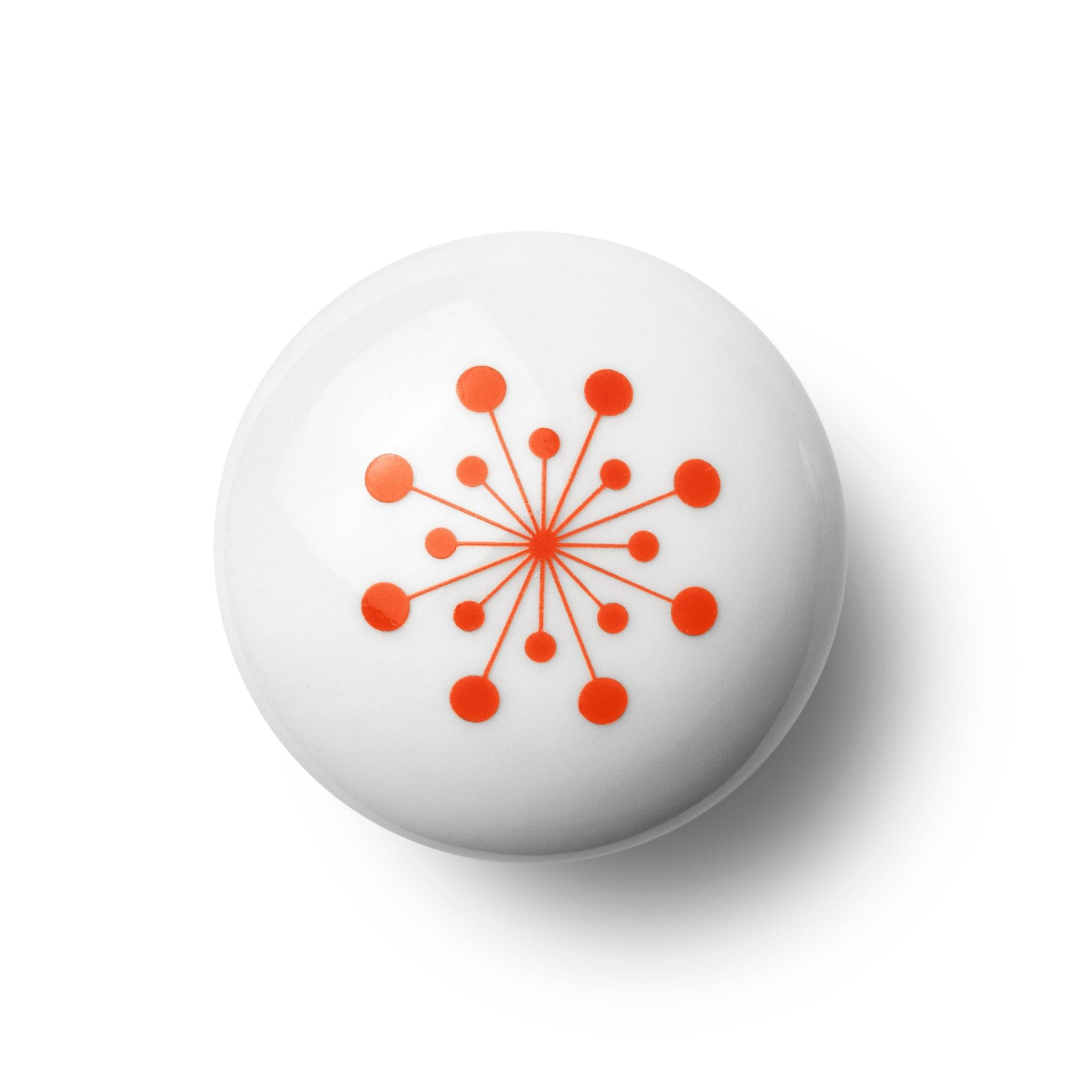 Flower Orange | Møbelknop eller Knage i Porcelæn / Orange Anne Black FINICC