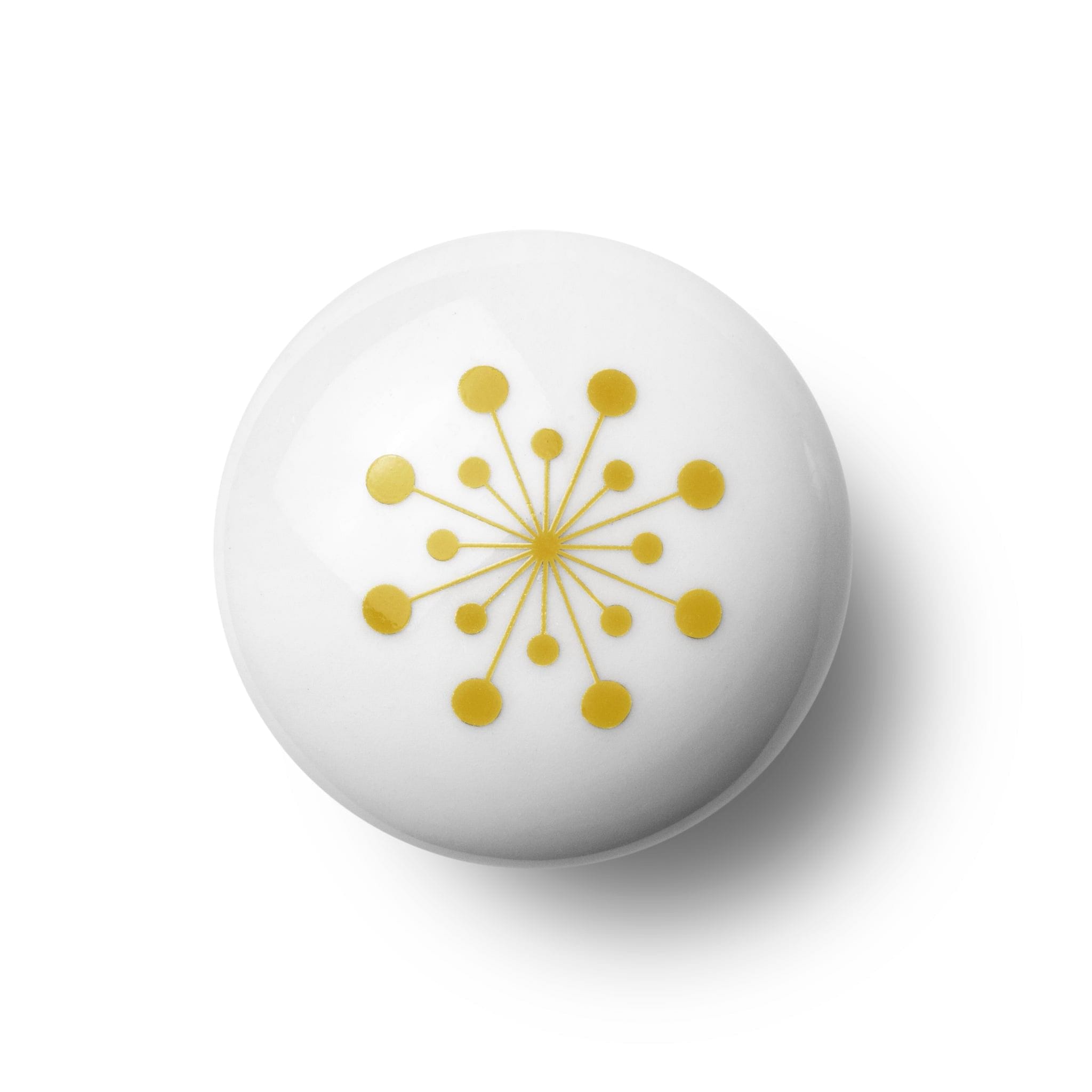 Flower Yellow | Møbelknop eller Knage i Porcelæn / Gul Anne Black FINICC