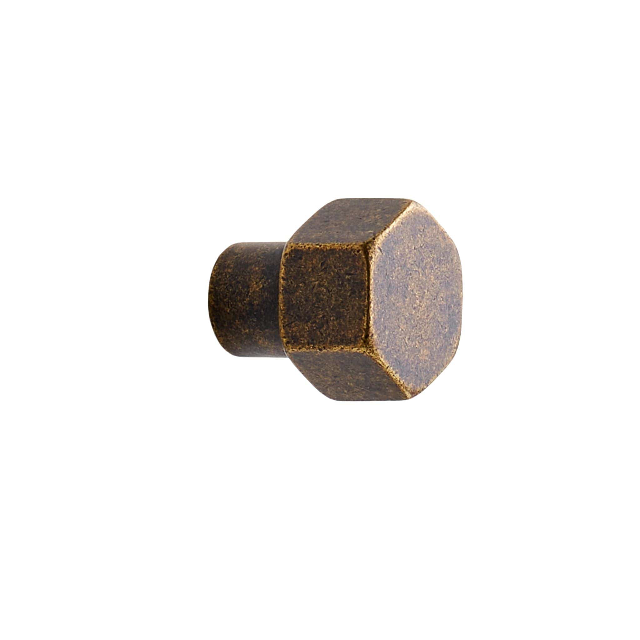 Hexa | Knop i Antik Messing Ø 27,2 mm Furnipart FINICC