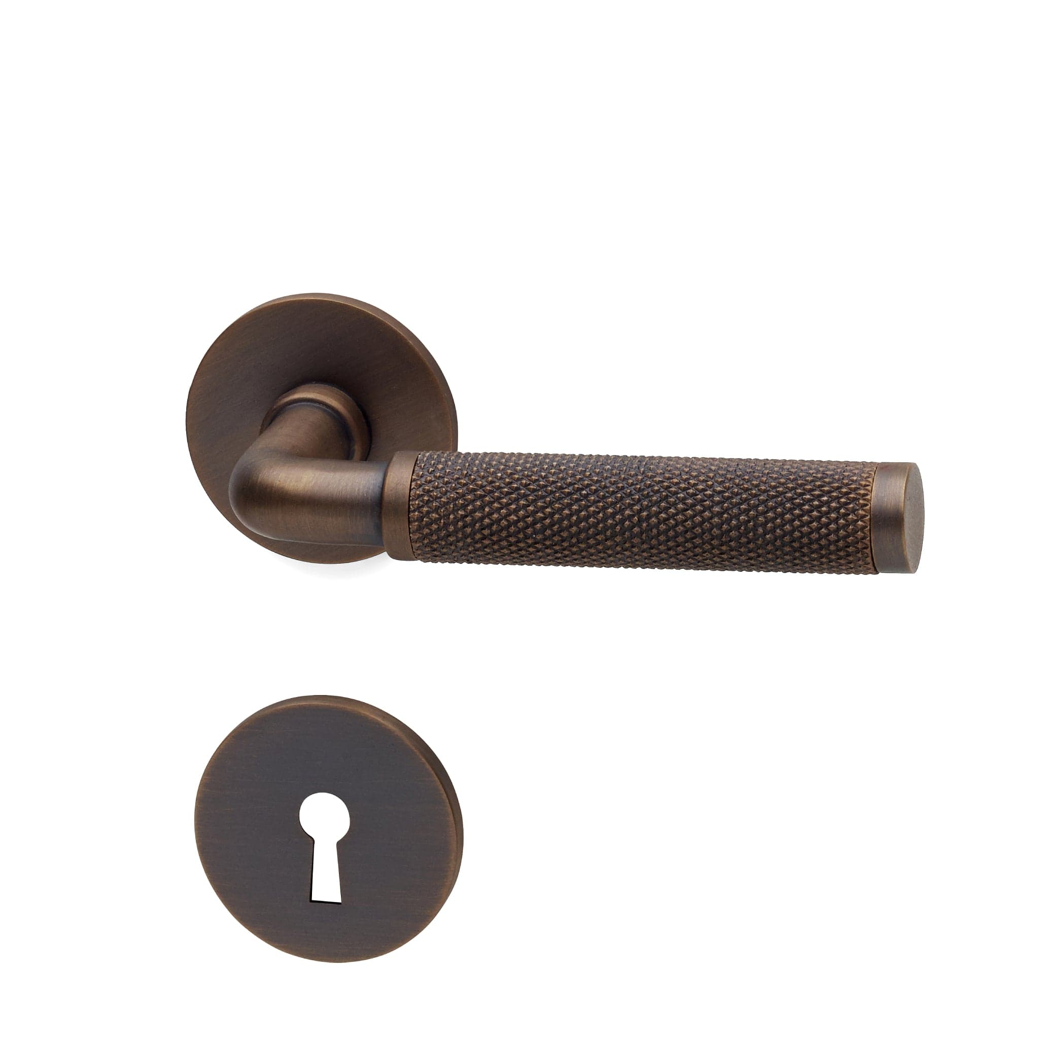 Lexington | Dørhåndtag i Bronze inkl nøgleskilte L 124 mm (C/C 30 mm) Habo FINICC