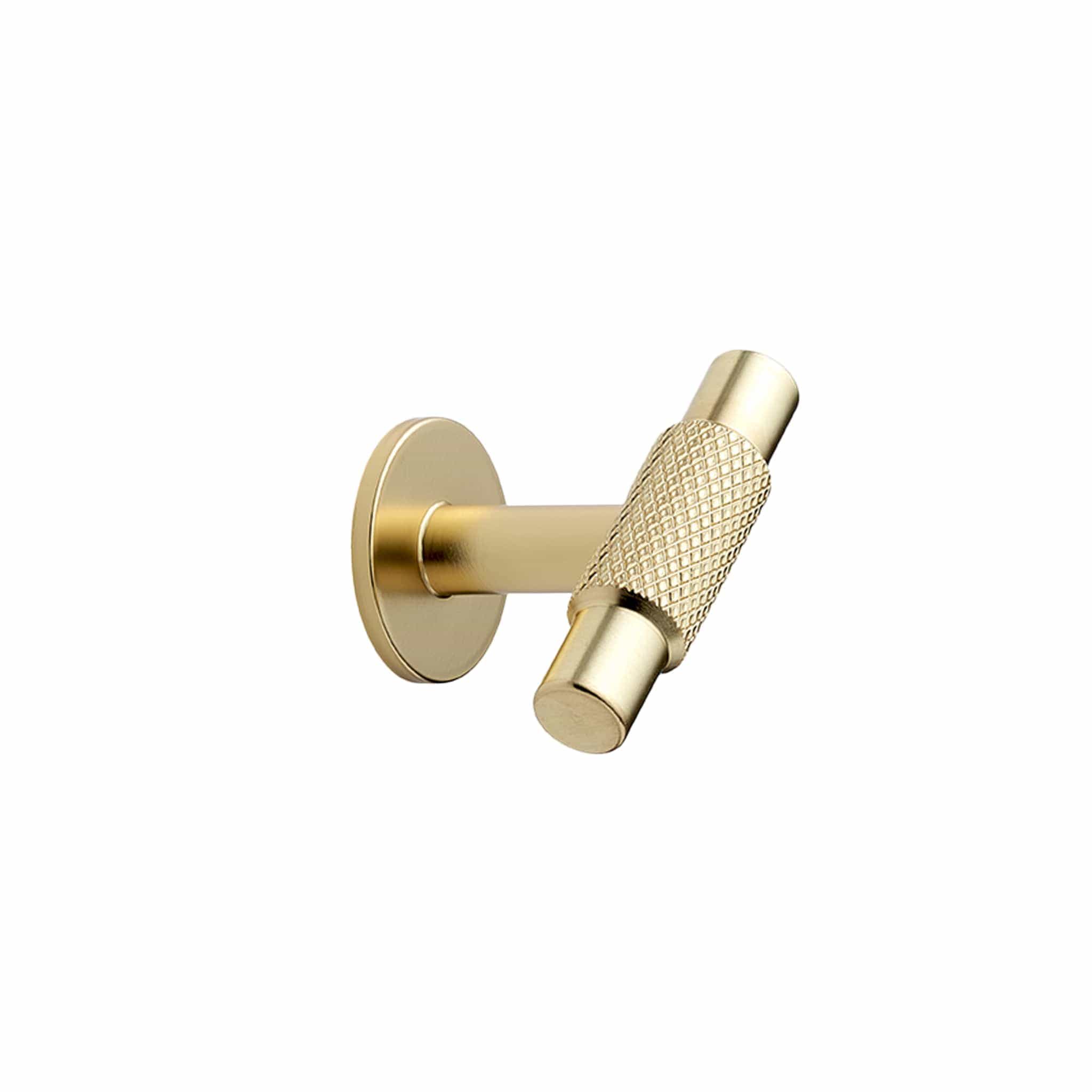 Manor T-Bar | Greb/Knop i Messing/Guld Finish med bagplade L 54 mm x D 39 mm Furnipart FP-549120054-34 FINICC